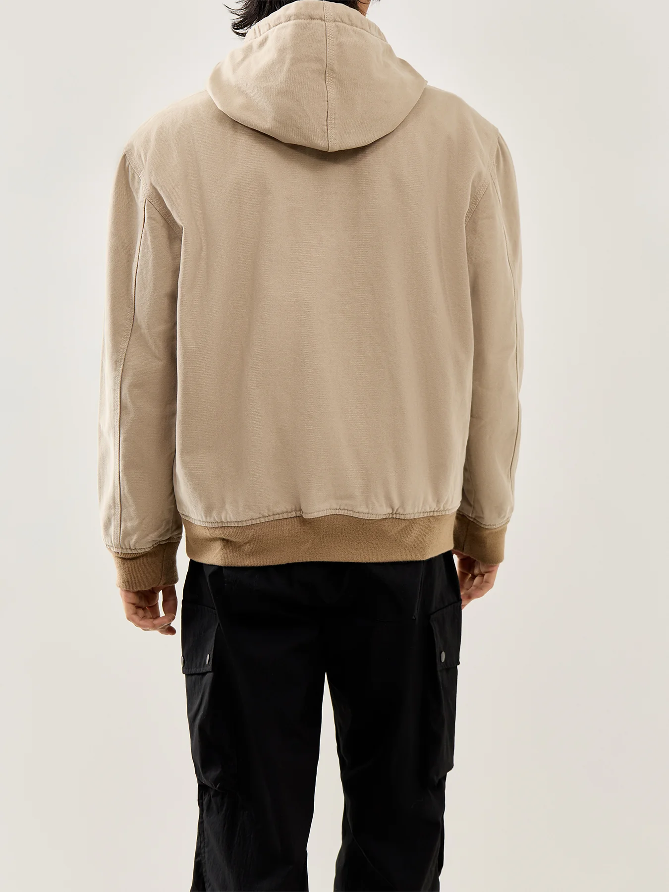 Hilham Hooded Canvas Jacket Sand - Image 5