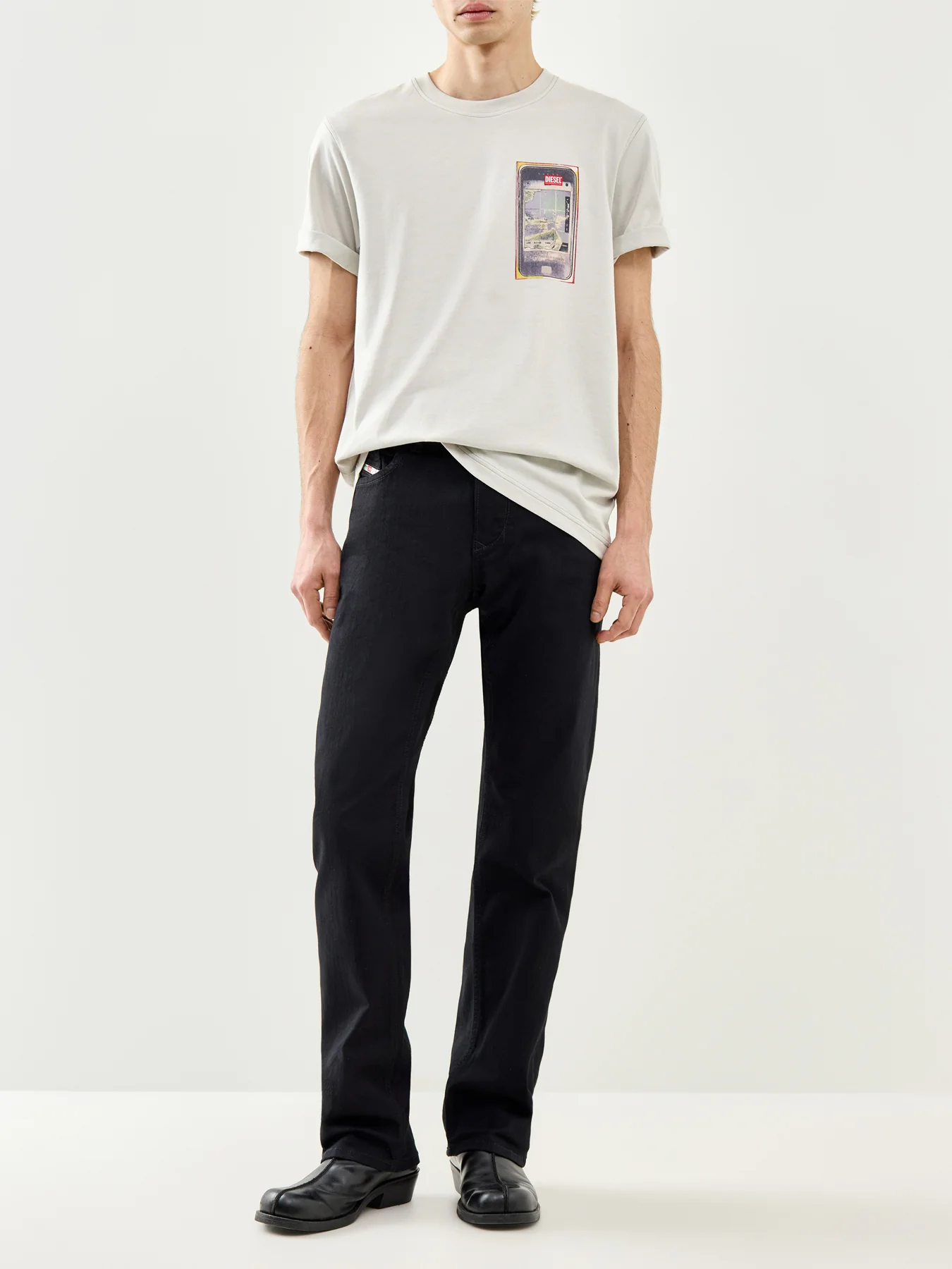 Diesel 1985 Larkee Tapered Fit Jeans in Black - Image 2