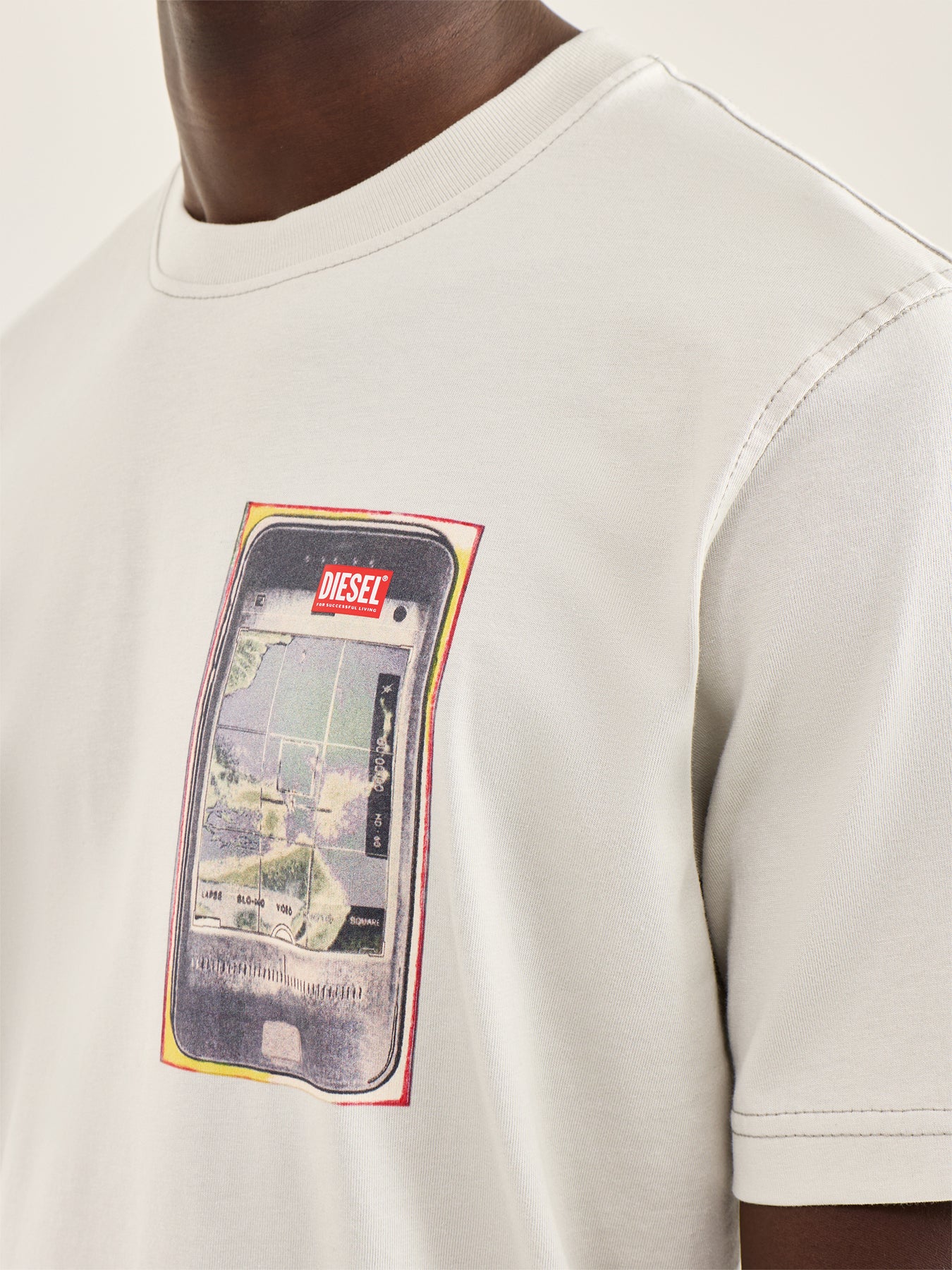 T-Adjust-V1 Graphic T-Shirt Cream - Image 3