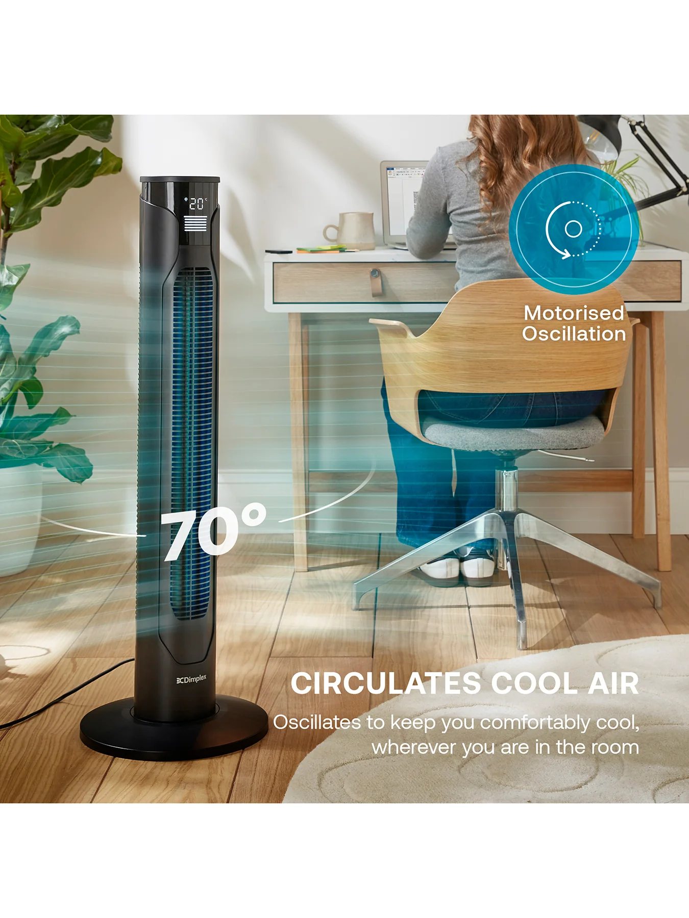 Anthracite Tower Fan - Image 4