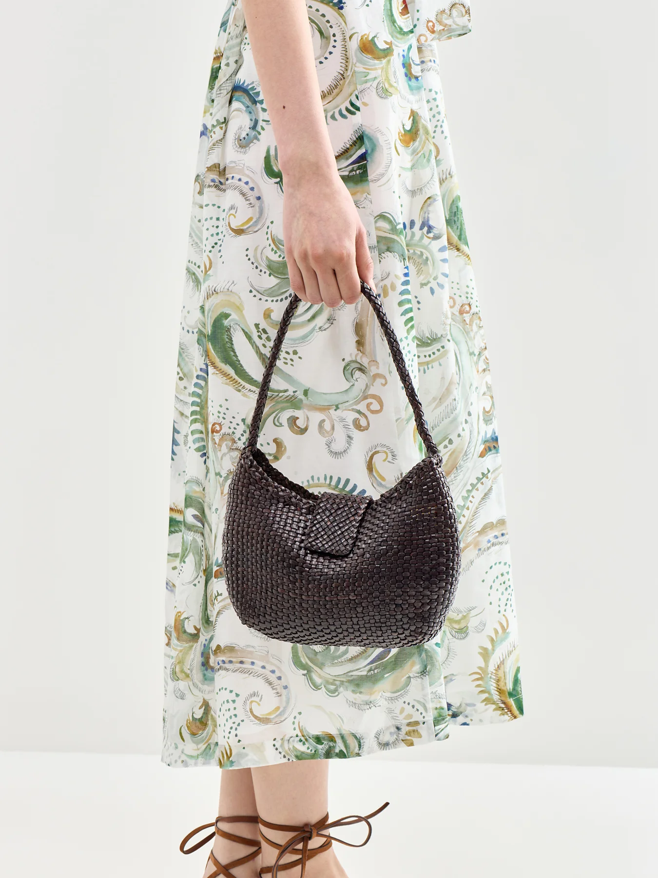 Dragon Diffusion x Rixo Saoirse Leather Shoulder Bag Brown - Image 2
