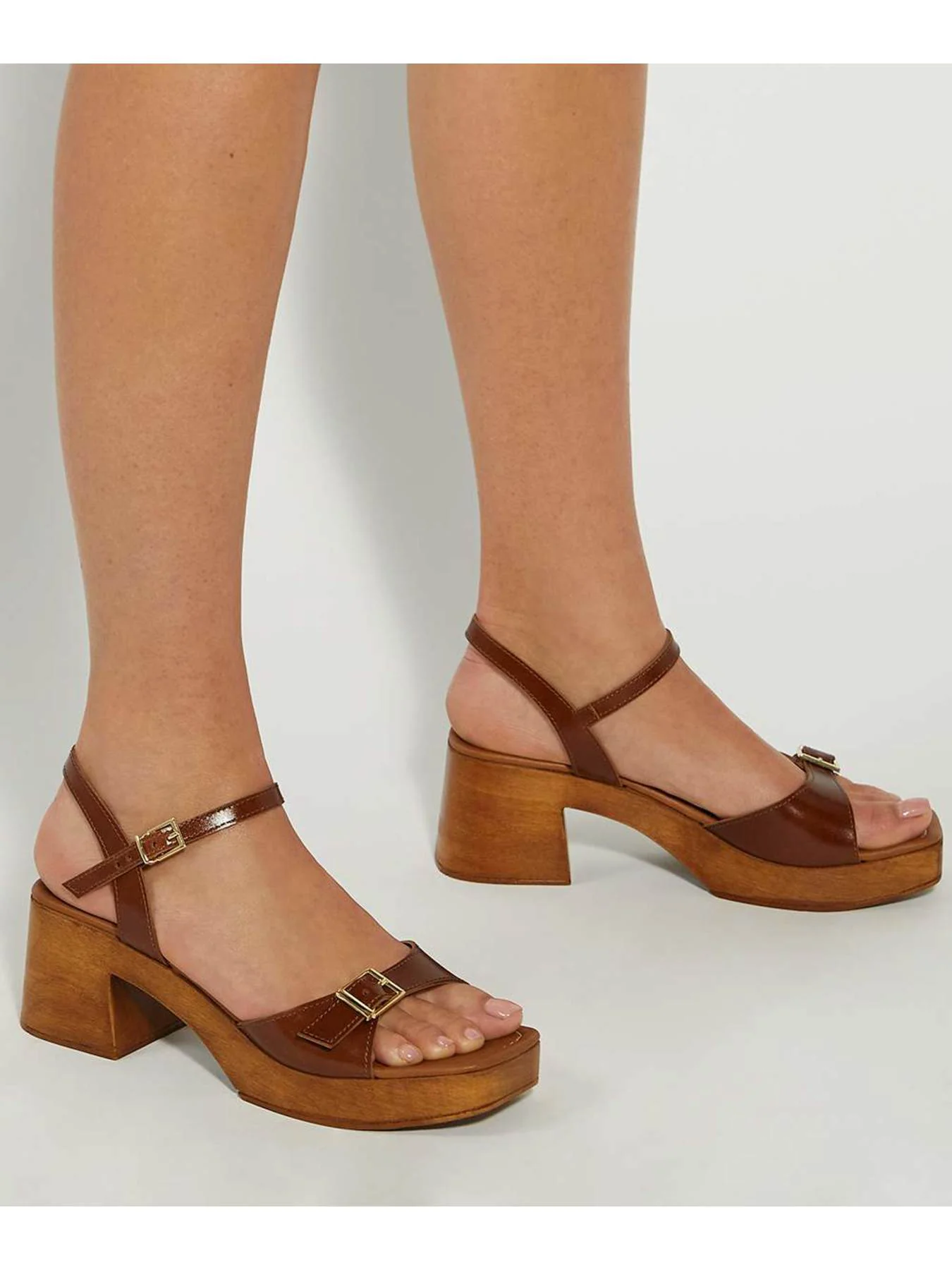 Jeane Leather Ballet Flats Brown - Image 3