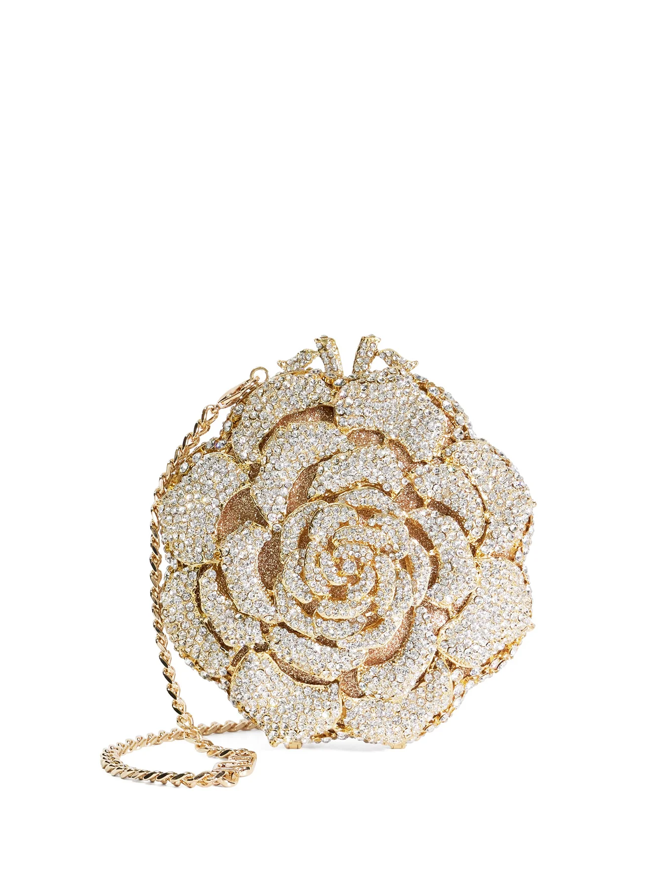 Floral Diamante Embellished Clutch