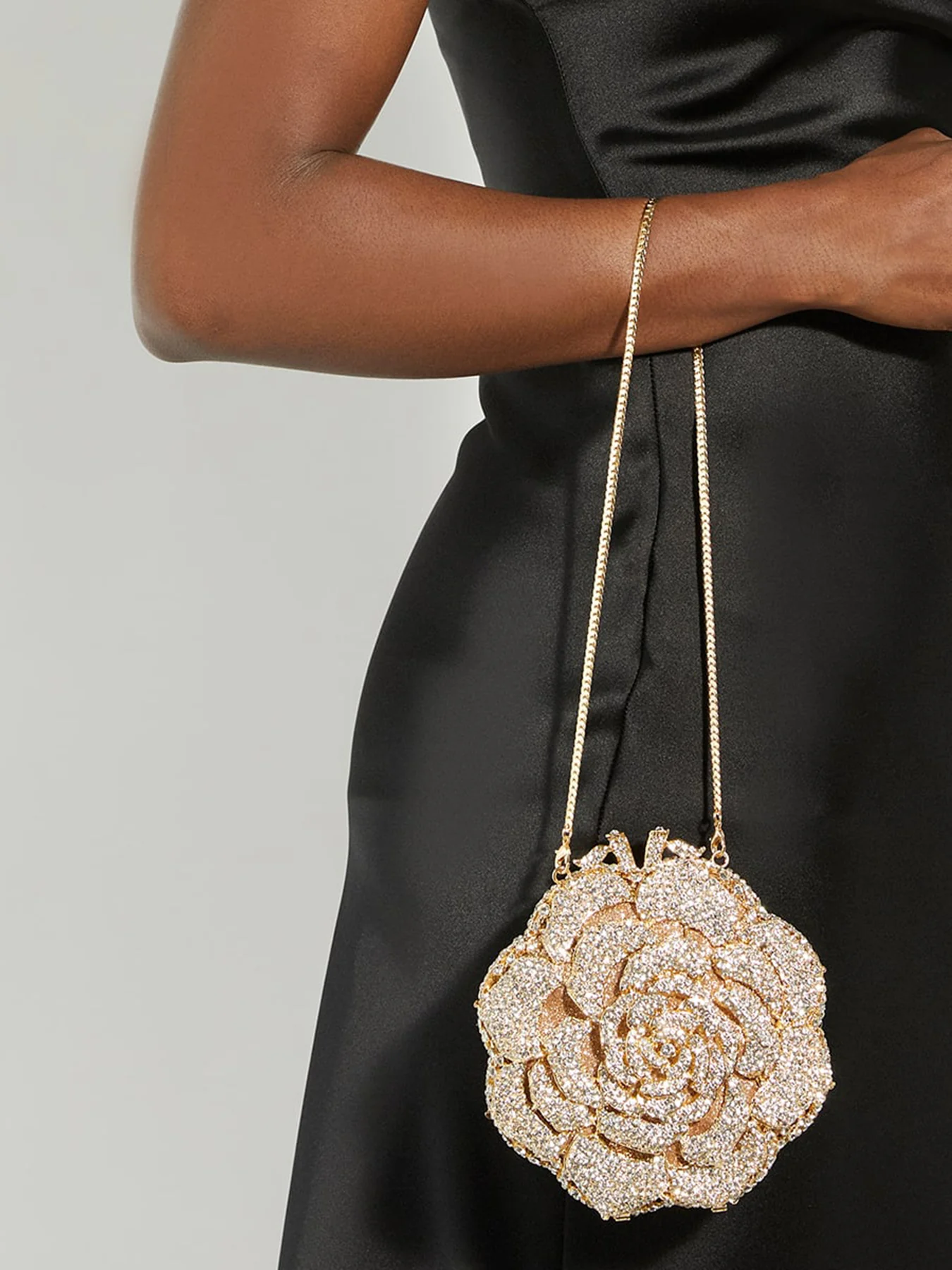 Floral Diamante Embellished Clutch - Image 4