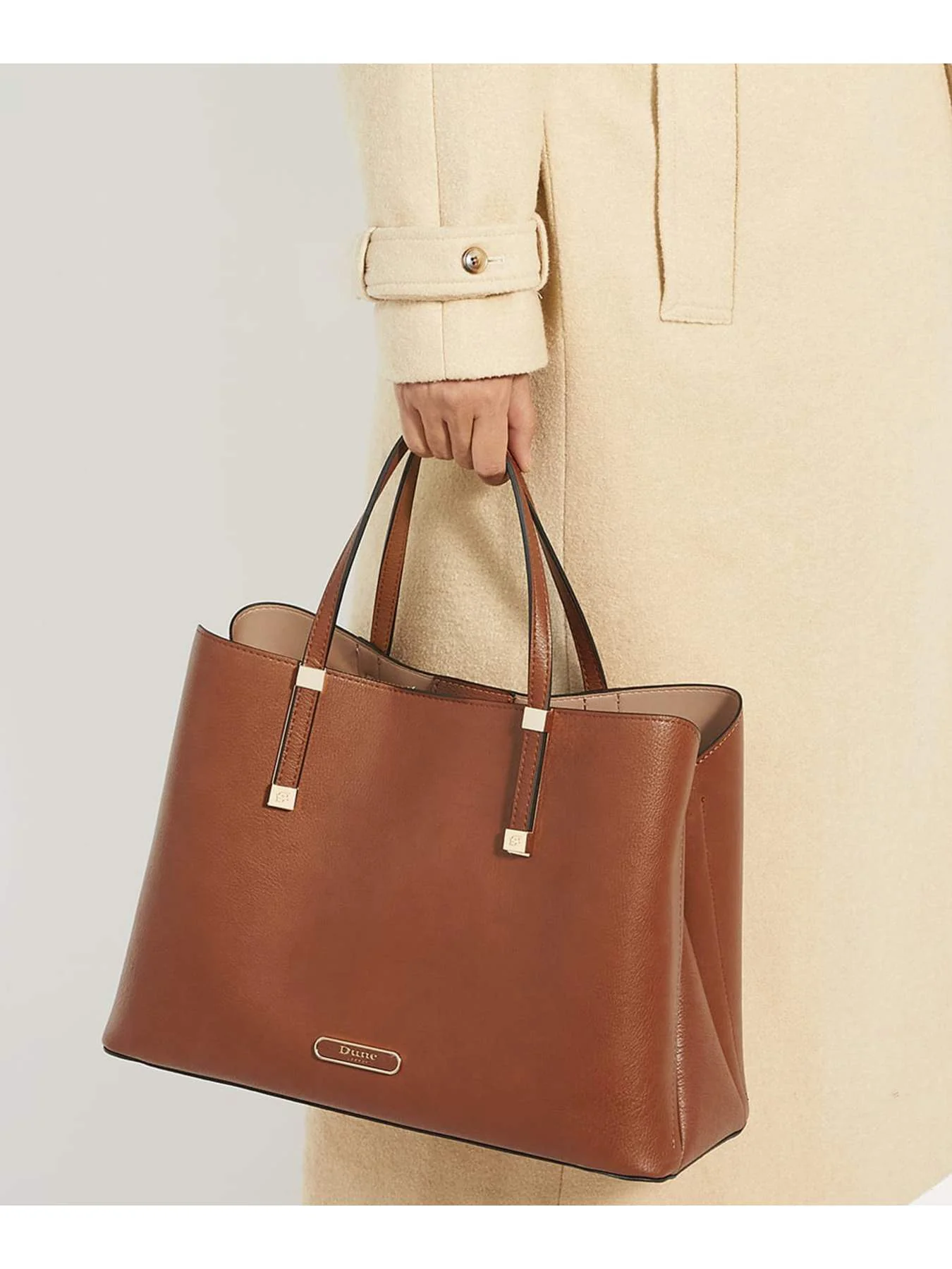 Structured Shoulder Bag Neutral - Image 2