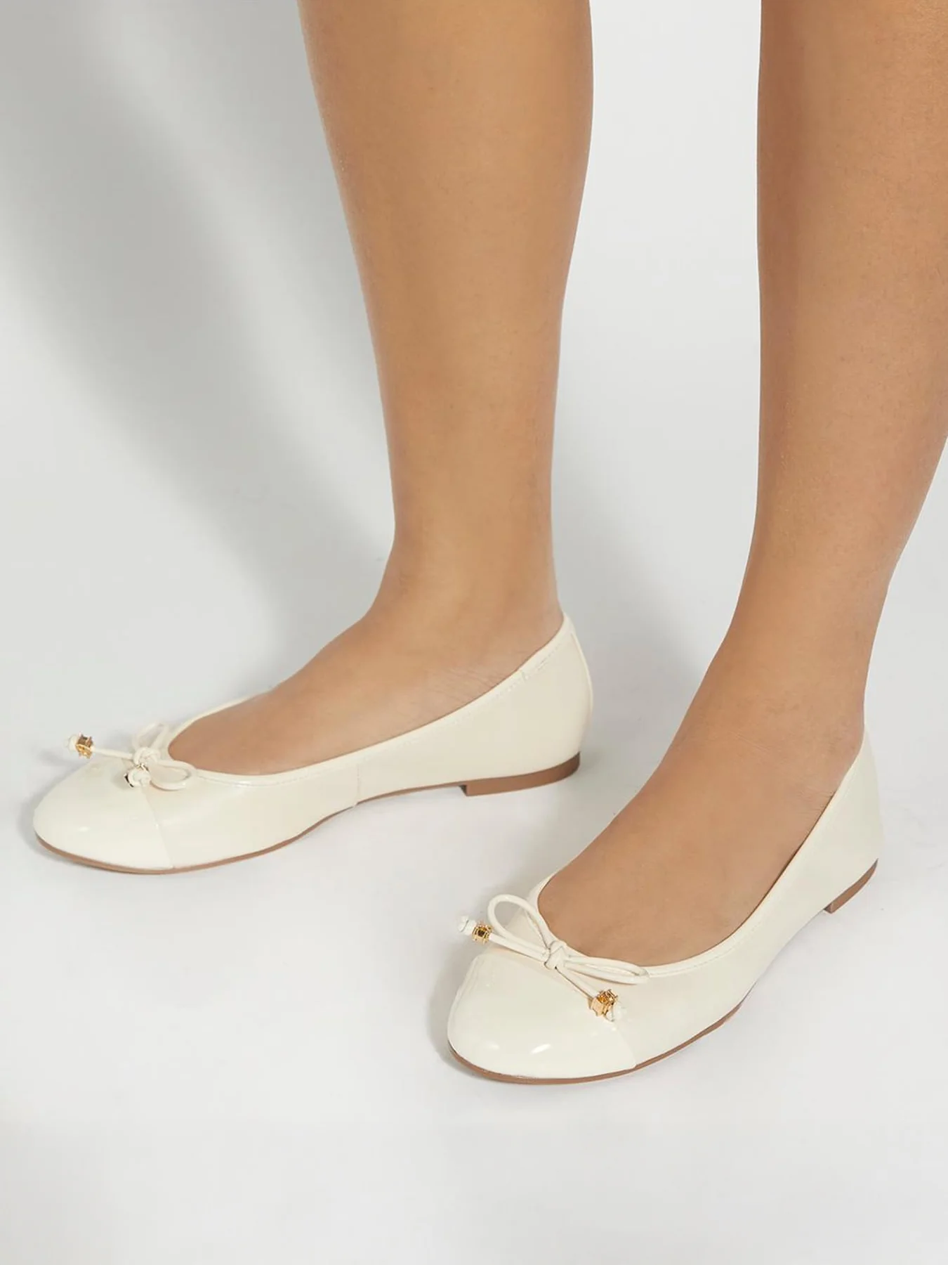 Hallo Leather Ballet Flats Neutral - Image 3