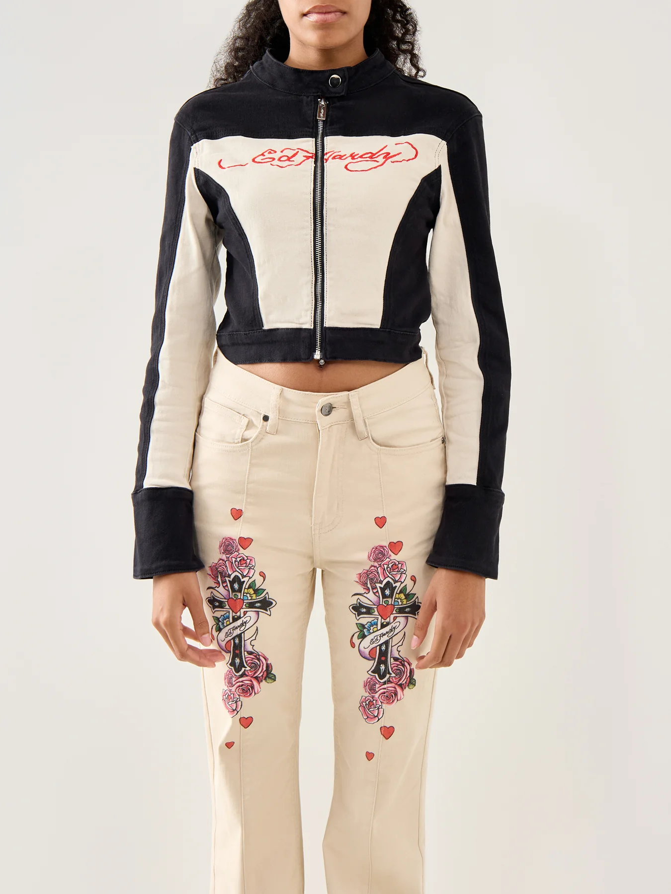 Ed Hardy Fitted Denim Jacket Black - Image 4