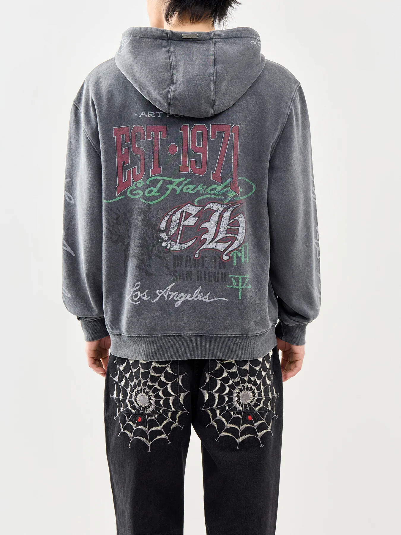 Art For Life Tattoo Zip Hoodie Black - Image 5