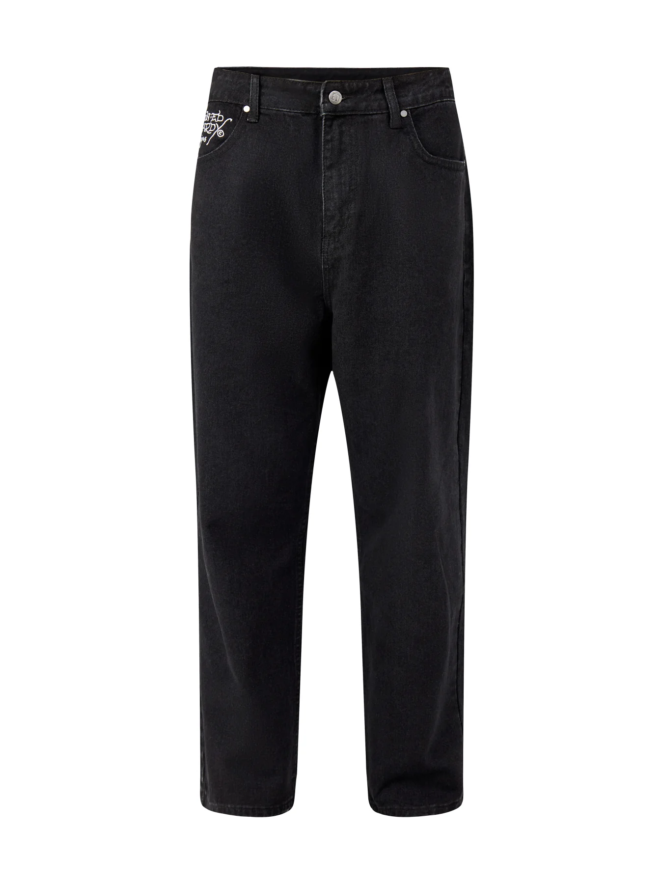 Black Widow Baggy Denim Trousers Black