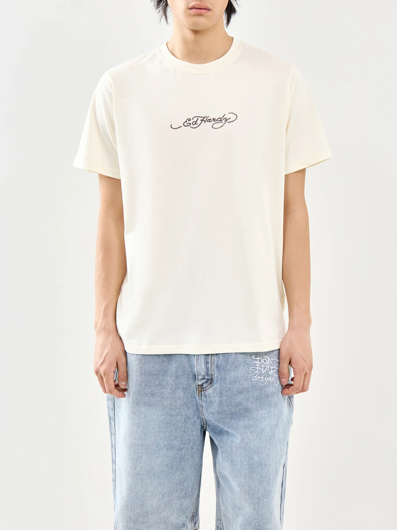 Dragon Panther Graphic T-Shirt Cream - Image 5