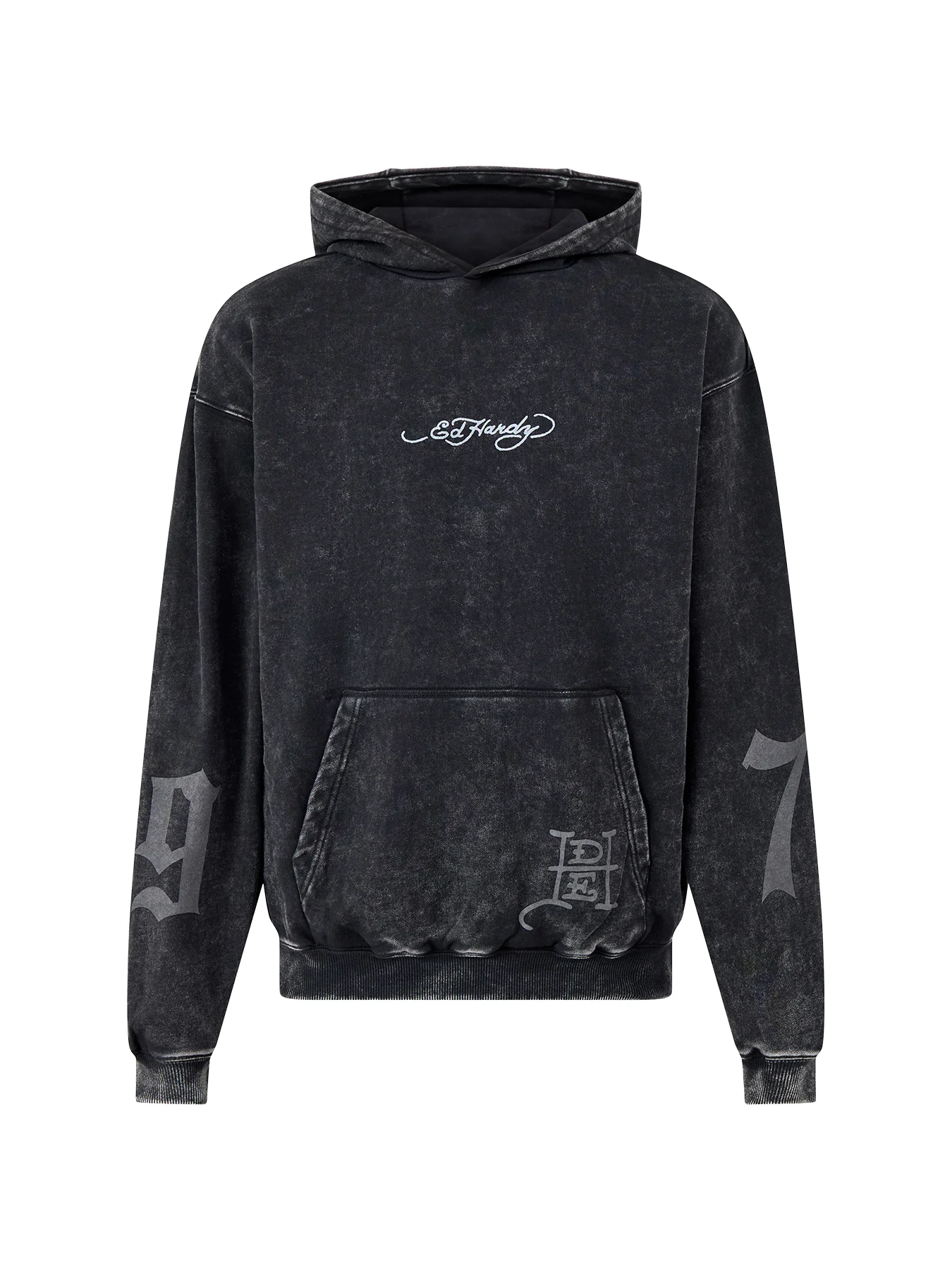 Flaming Tiger Relaxed Hoodie Black