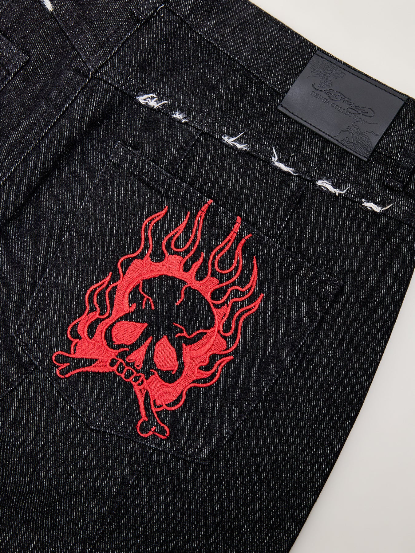 Moto Panelled Denim Jorts Black - Image 3
