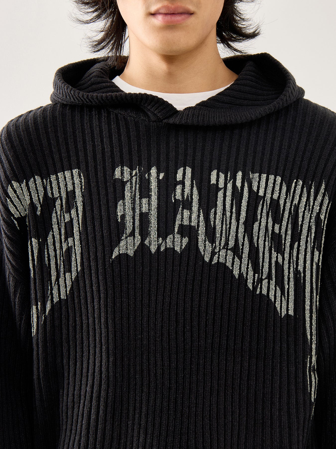 Tiger Snake Knit Hoodie Black - Image 3