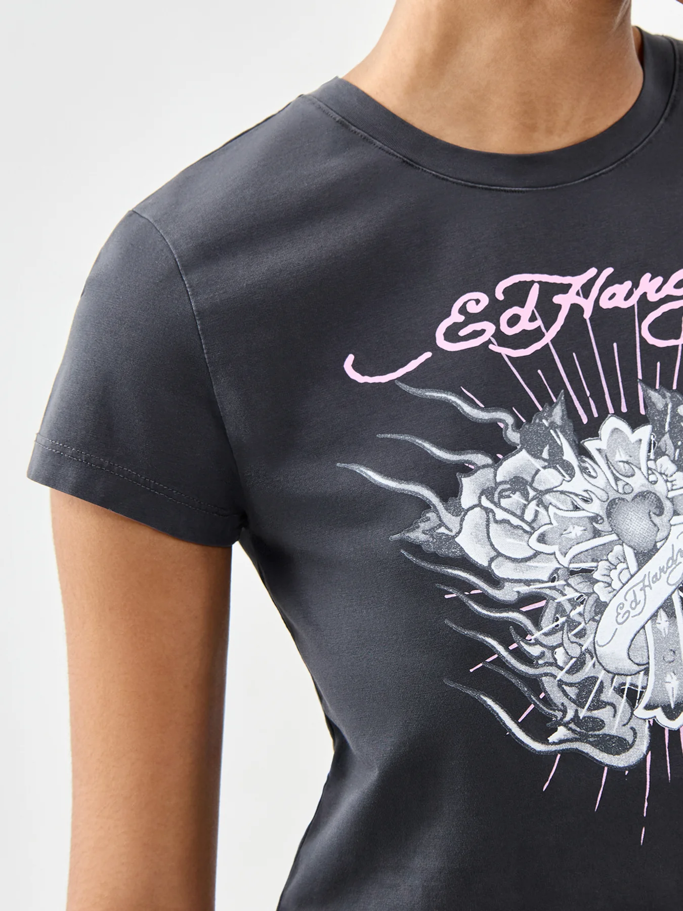 Vintage Burning Cross Baby T-Shirt Black - Image 3