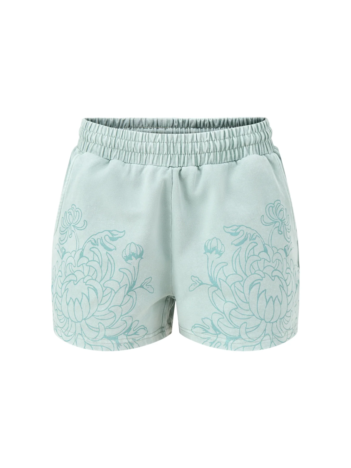 Applique Tattoo Sweat Shorts Green