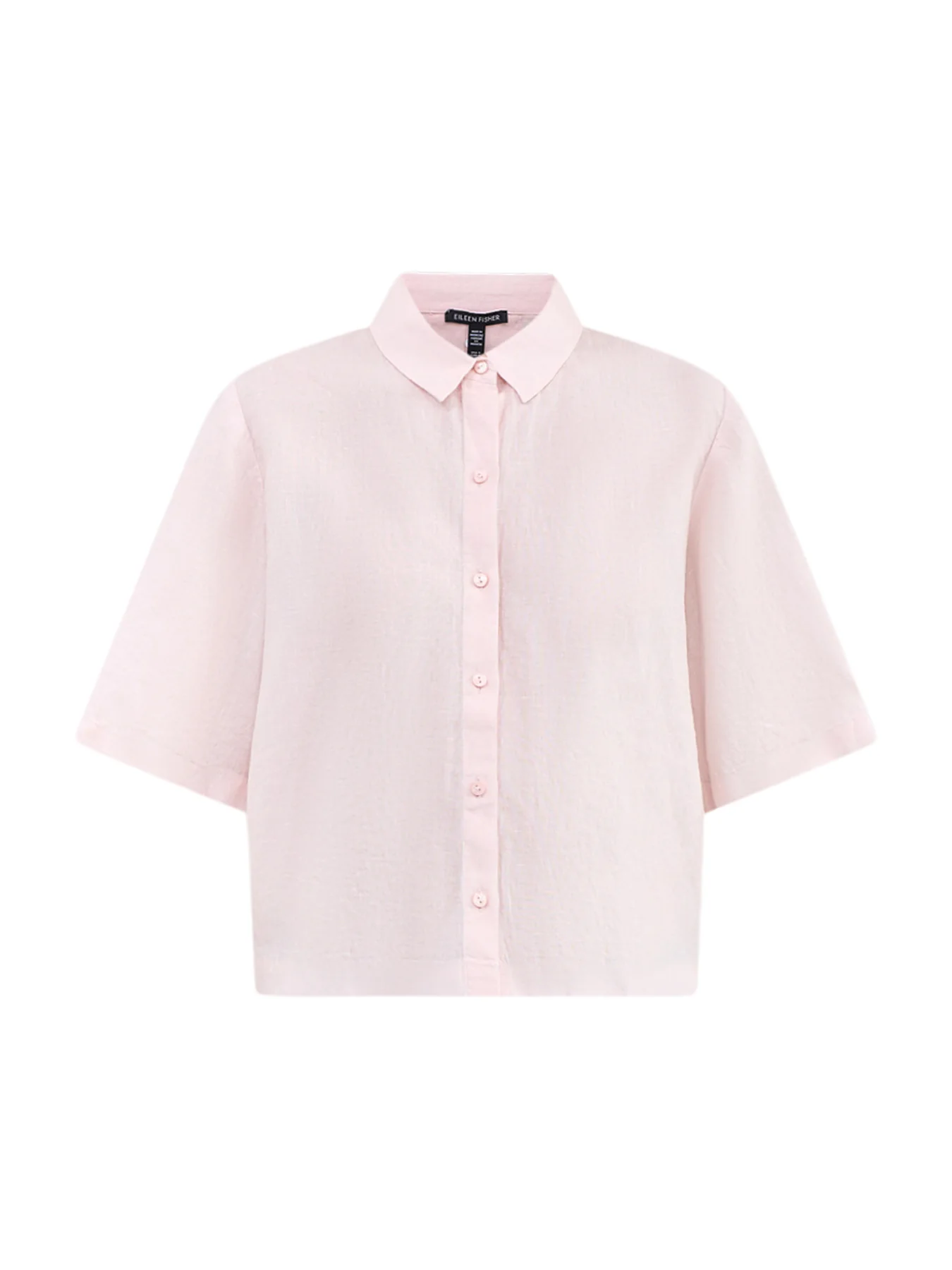Classic Collar Elbow Sleeve Shirt Pink