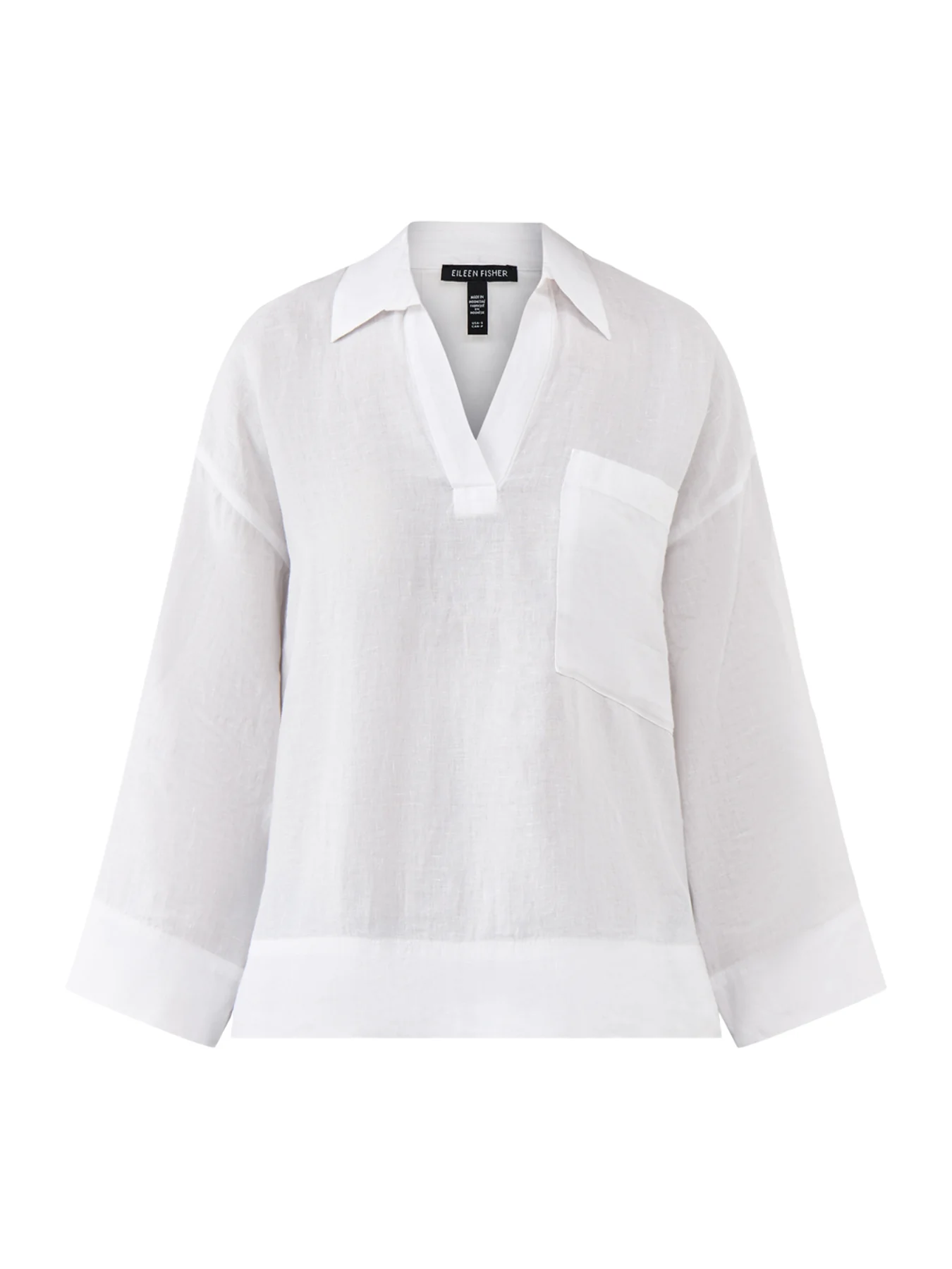 Classic Collar Pop-Over White