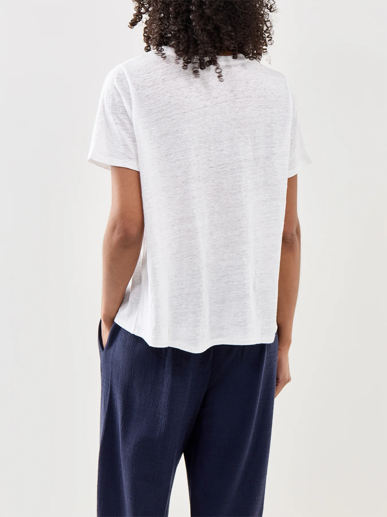 Crew Neck T-Shirt White - Image 5
