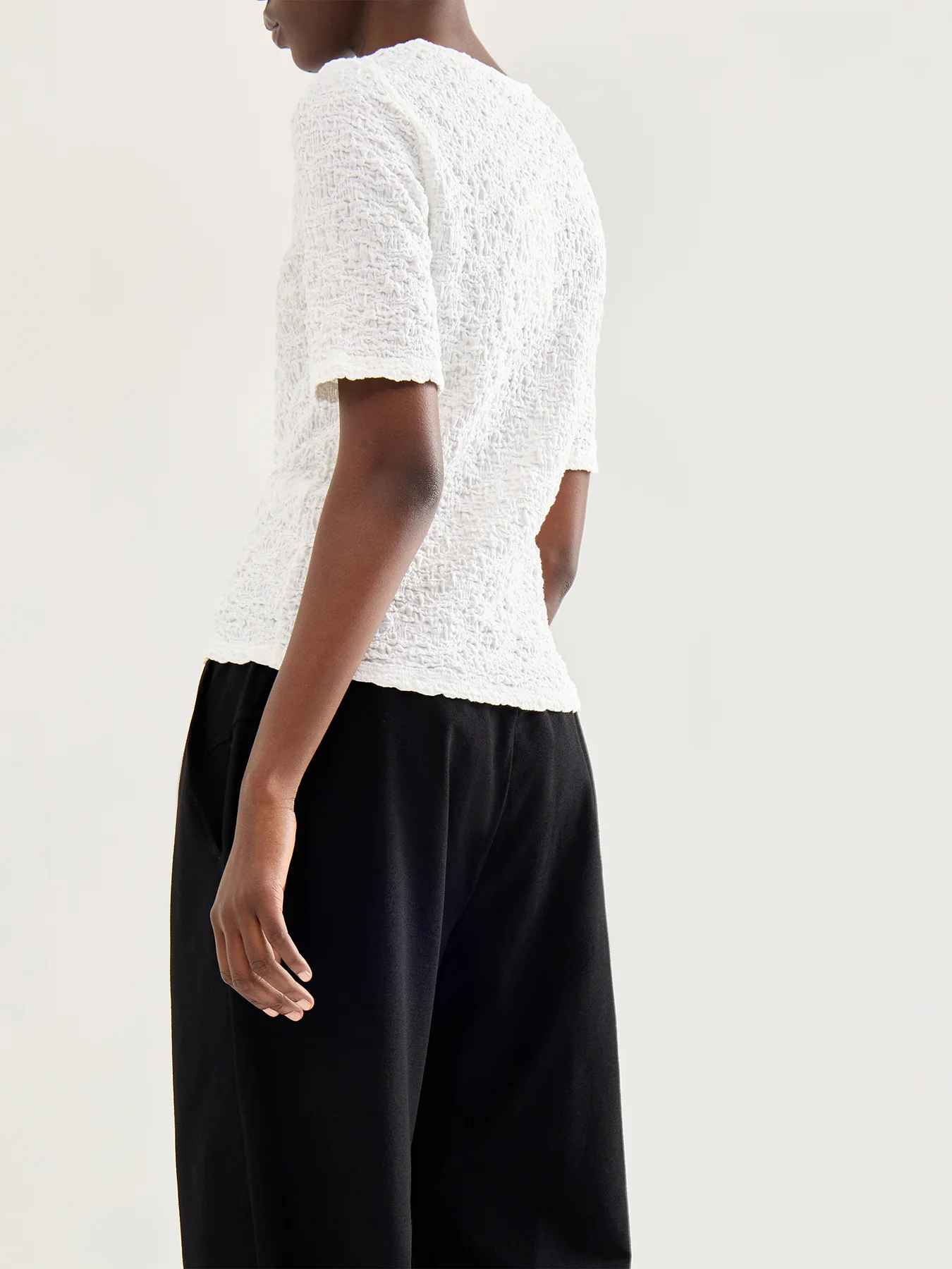 Crew Neck Snug Top Ivory - Image 5