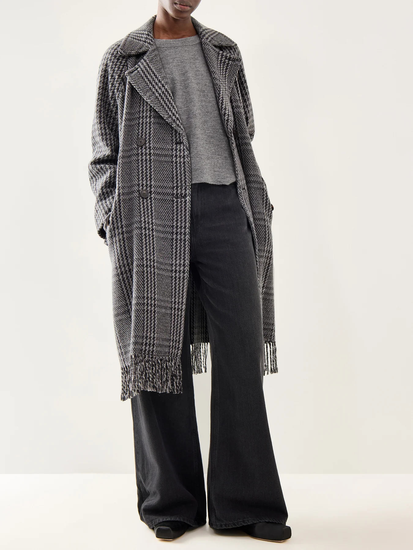 Crew Neck Wool Sweater Taupe - Image 2