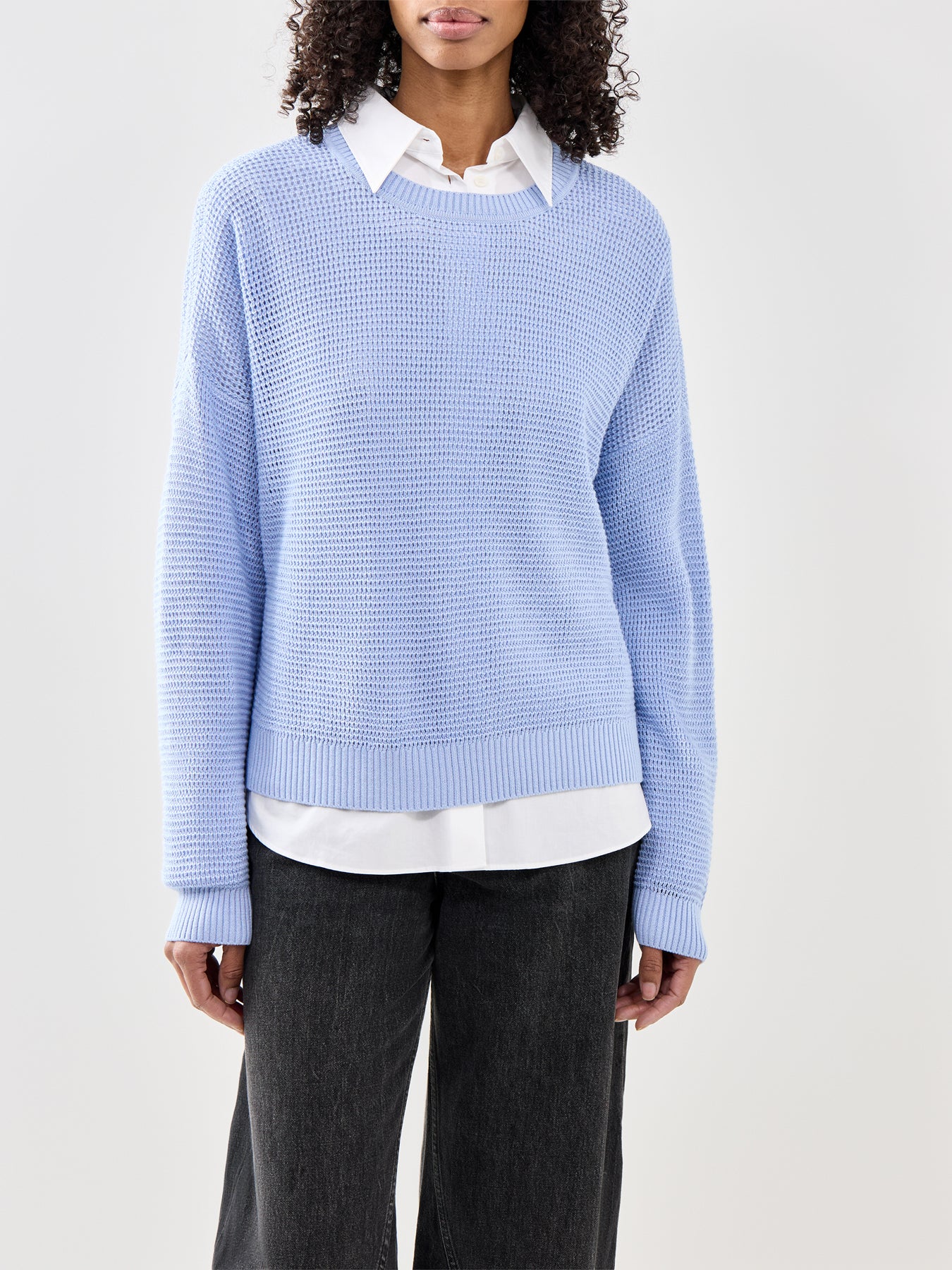 Crew Neck Sweater Blue - Image 4