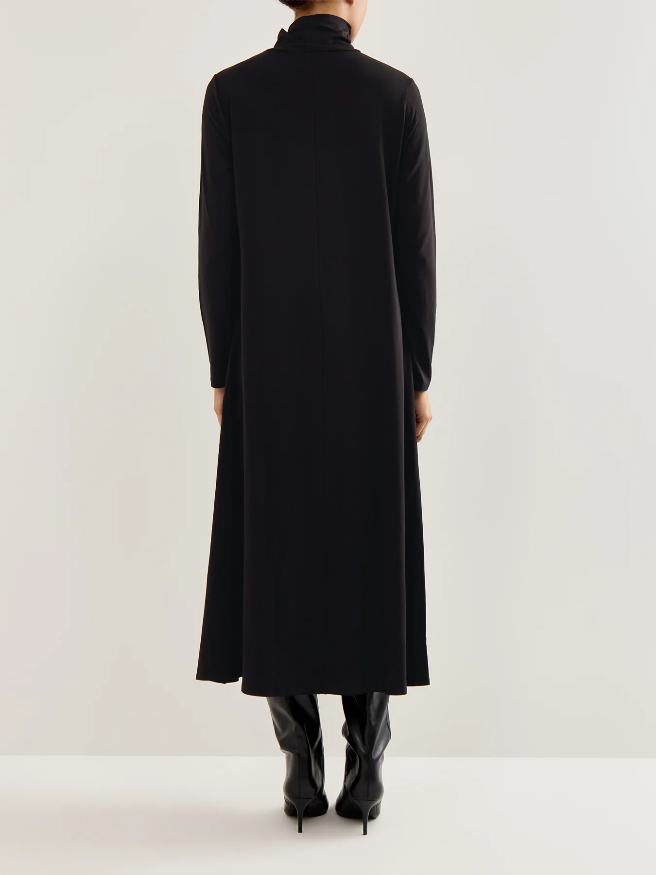 T-Neck Midi Dress Black - Image 5