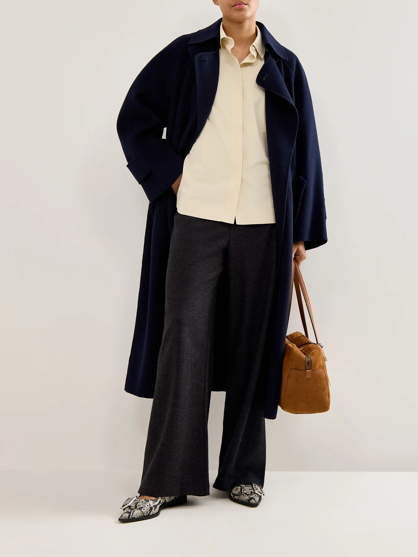 Full Length Wide Pants Charcoal - Image 2