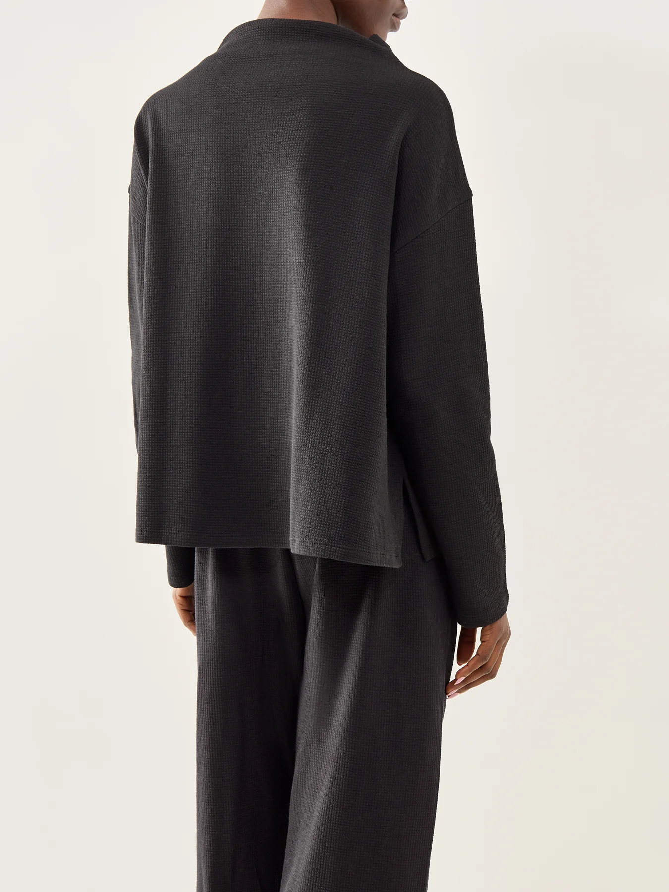 High Funnel Neck Box Top Black - Image 5