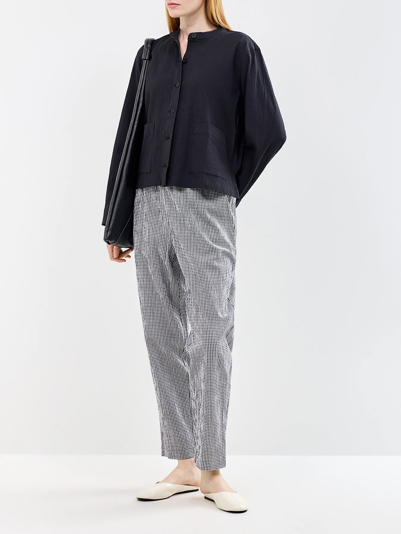 High Waisted Tapered Ankle Trousers Print - Image 2
