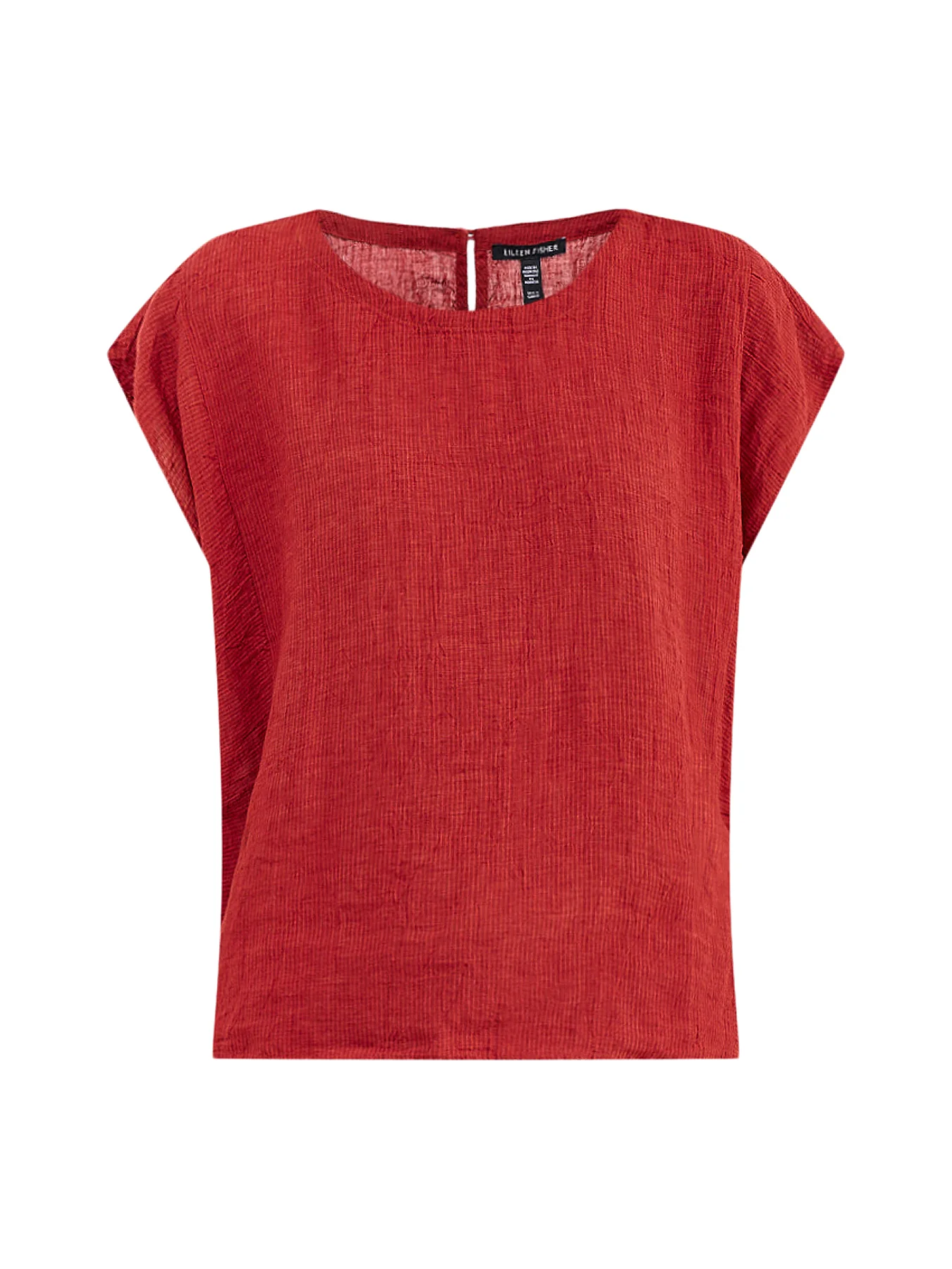 Jewel Neck Square Top Red
