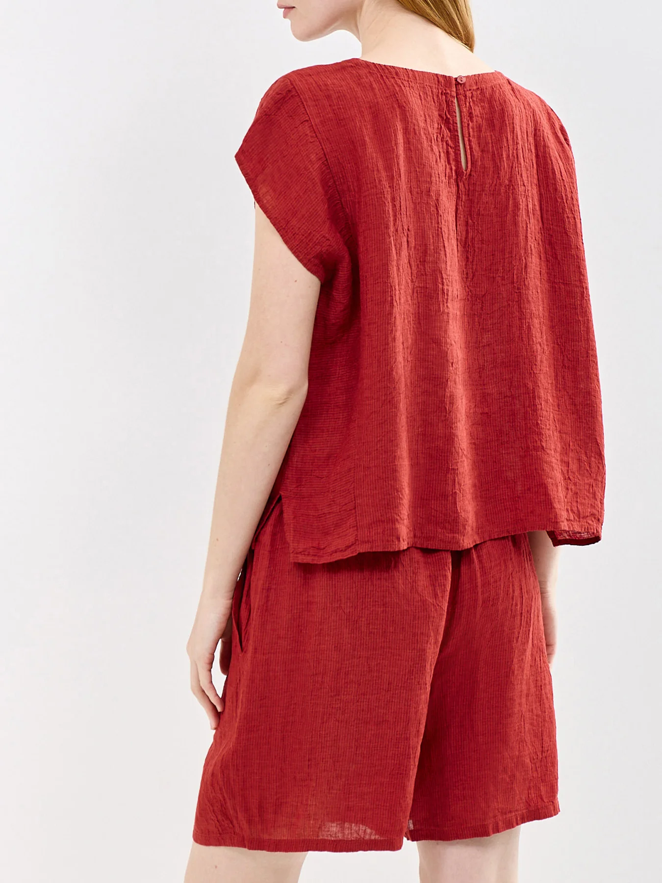 Jewel Neck Square Top Red - Image 5