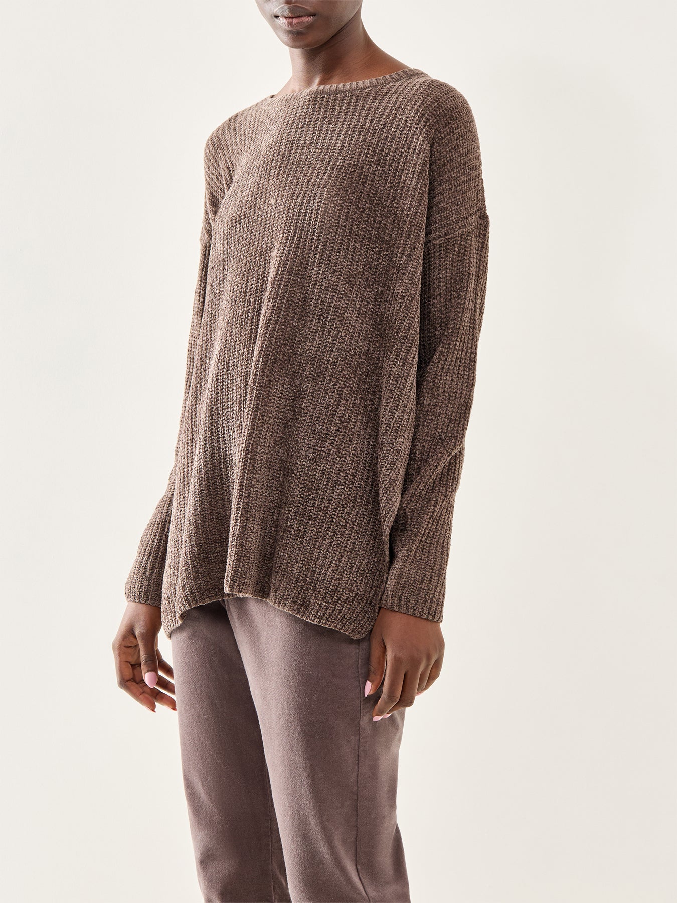 Jewel Neck Sweater Beige - Image 4