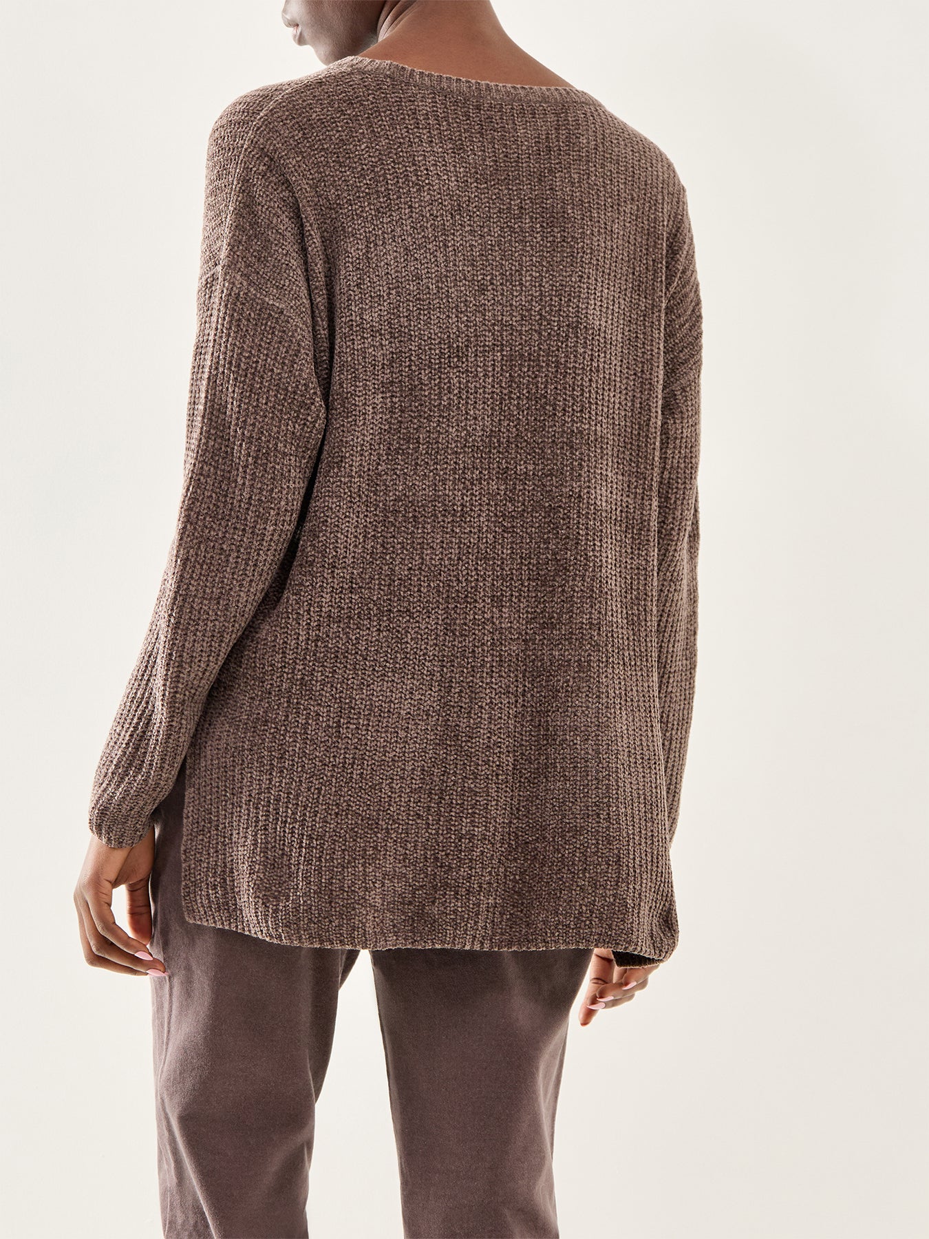 Jewel Neck Sweater Beige - Image 5
