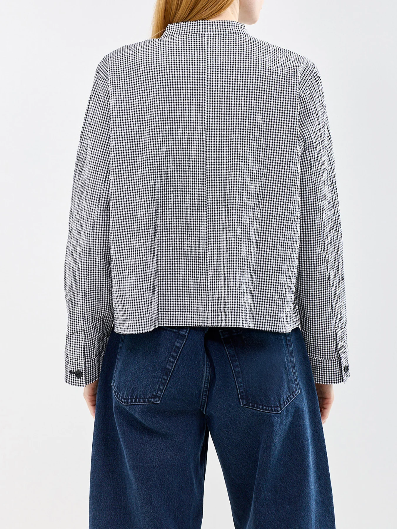 Mandarin Collar Shirt Jacket Print - Image 5
