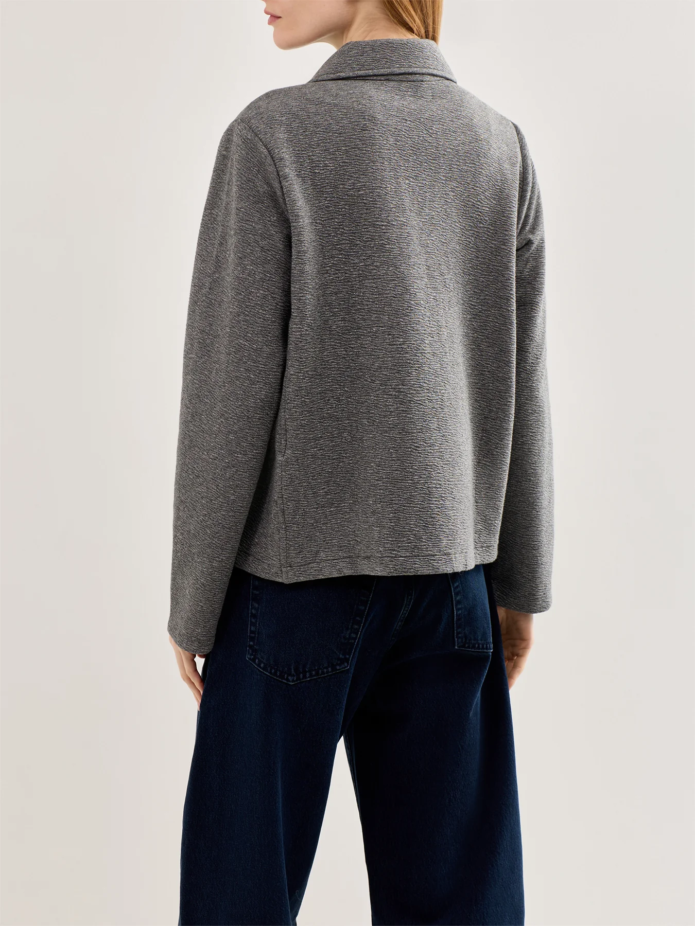 Notch Collar Jacket Grey - Image 5