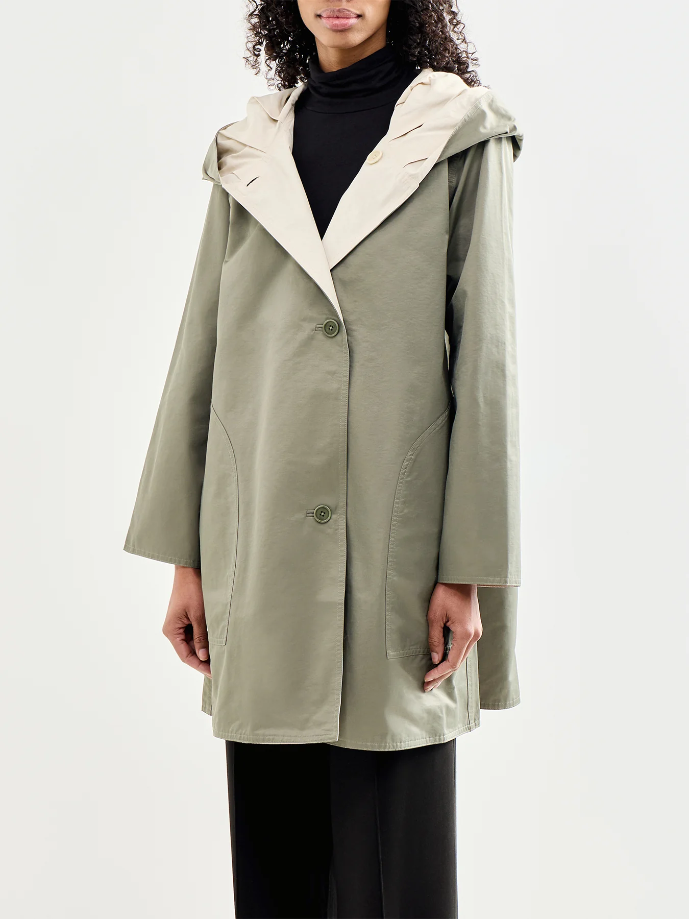 Reversible Hooded Coat Multi - Image 4