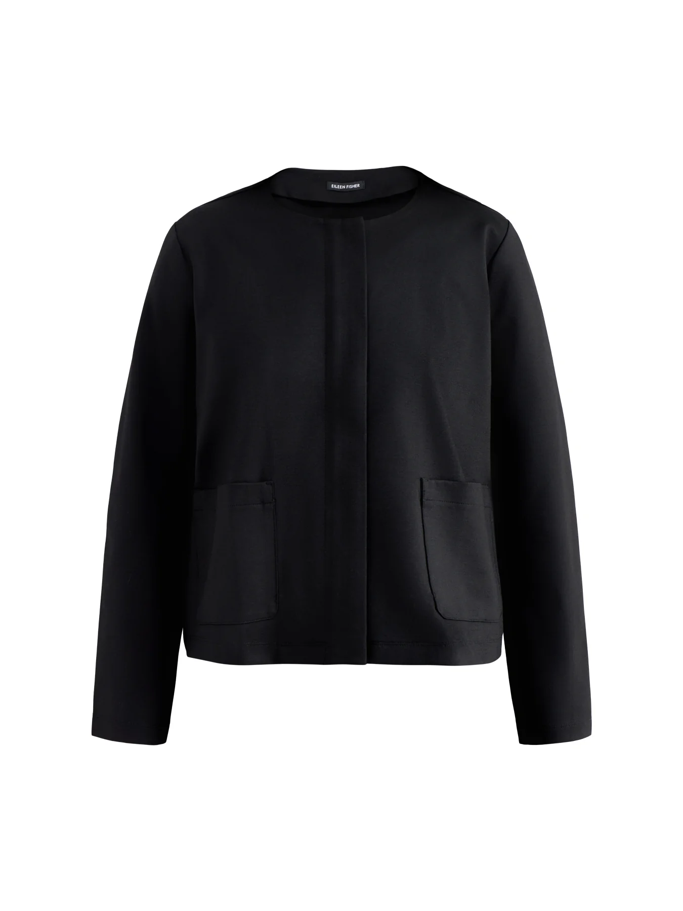 Round Neck Jacket Black