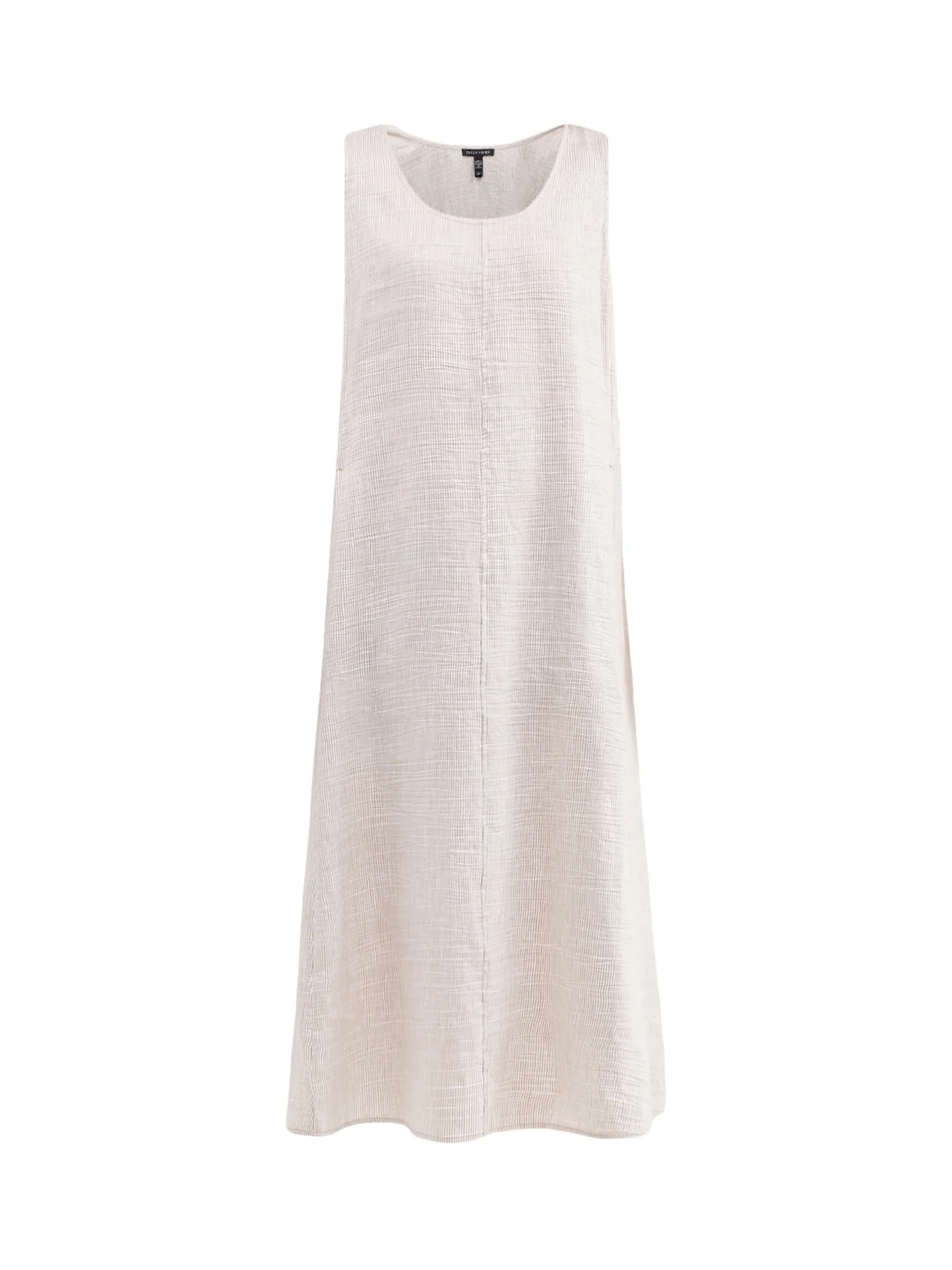 Scoop Neck Midi Dress Beige
