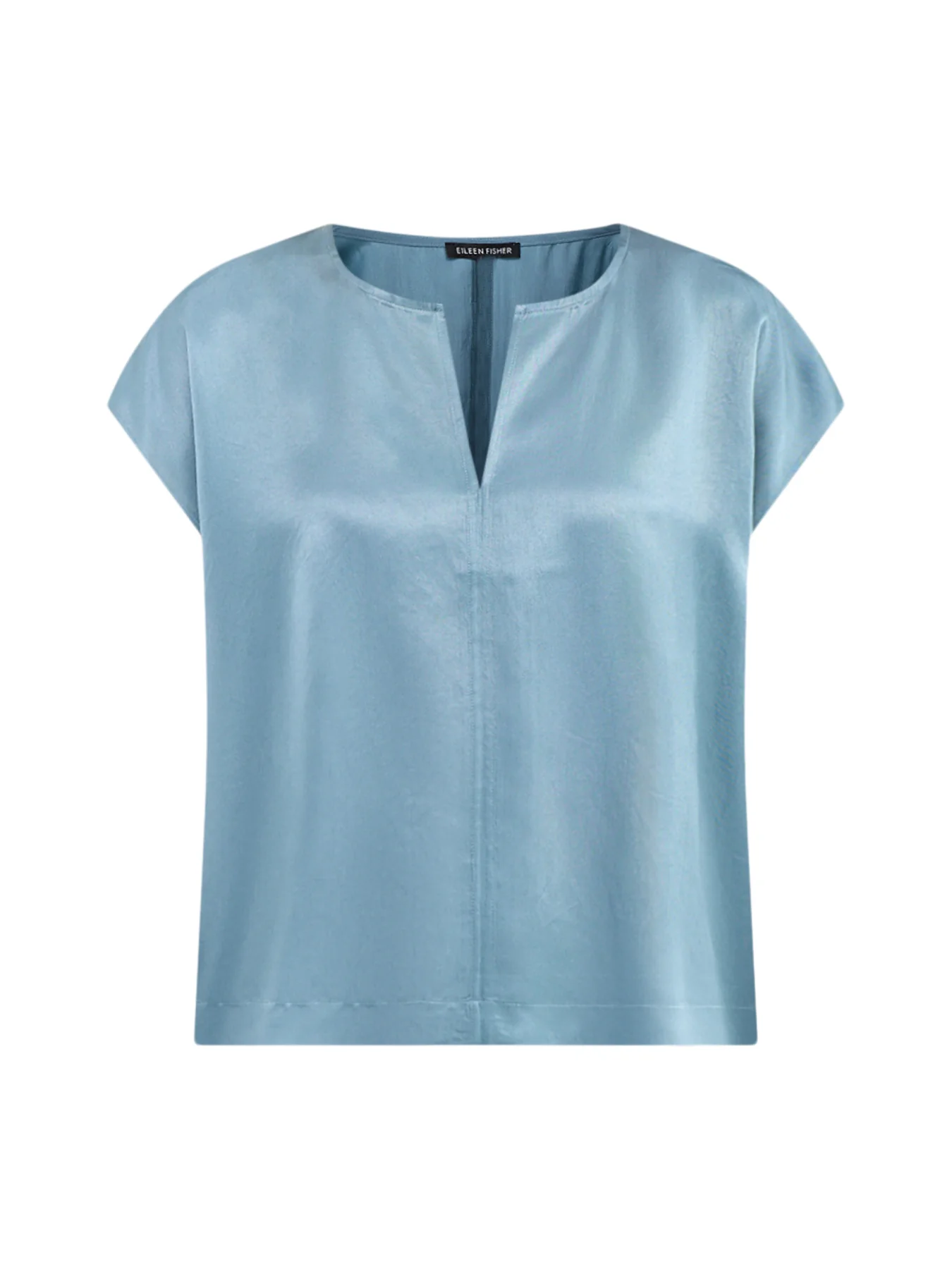 Split Neck Square Top Blue