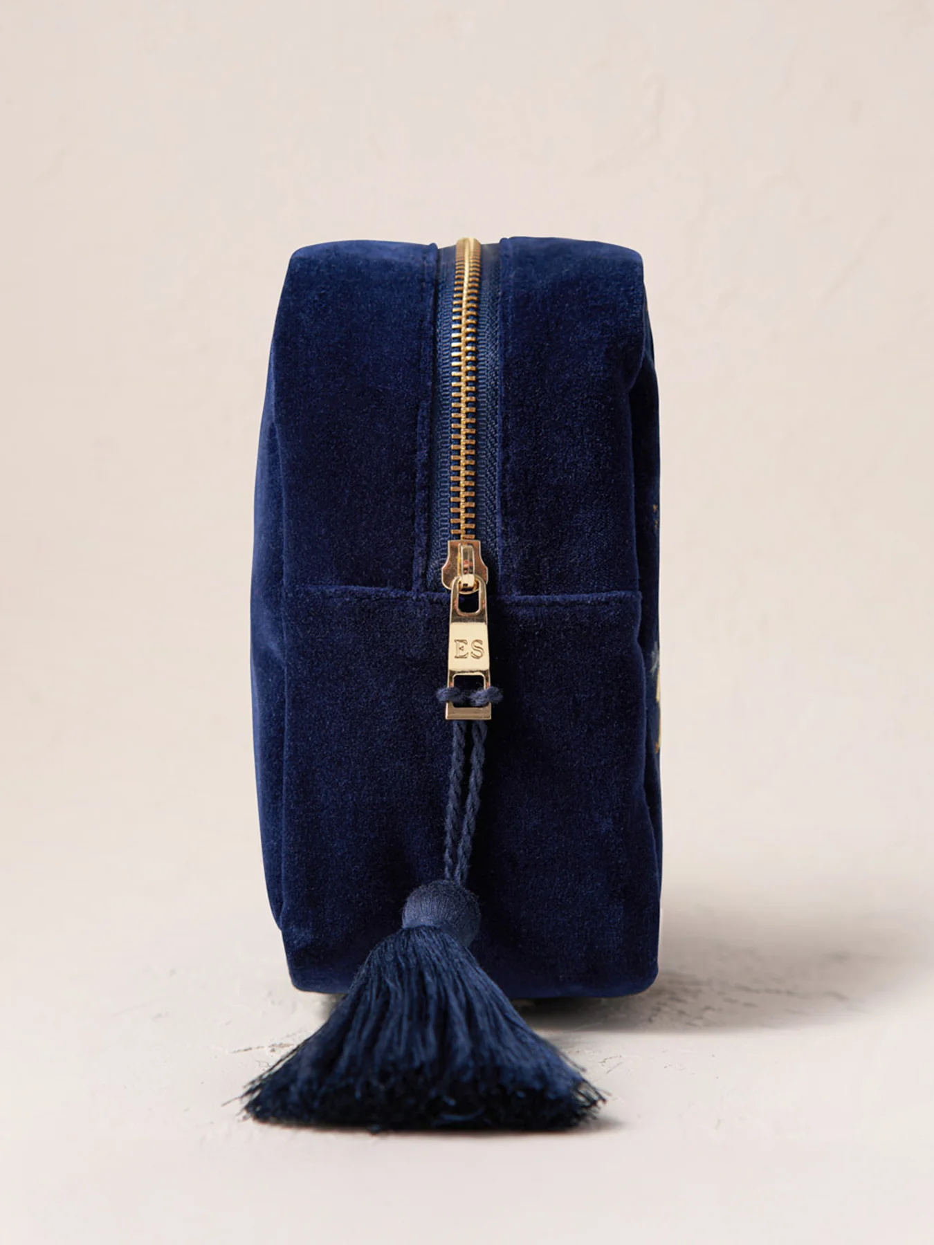 Celestial Velvet Wash Bag Navy - Image 3