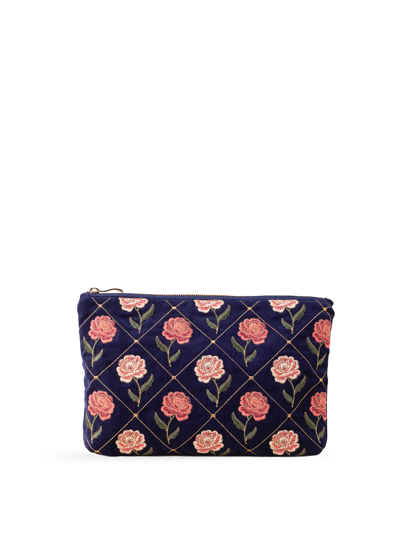 Rose Velvet Everyday Pouch Navy