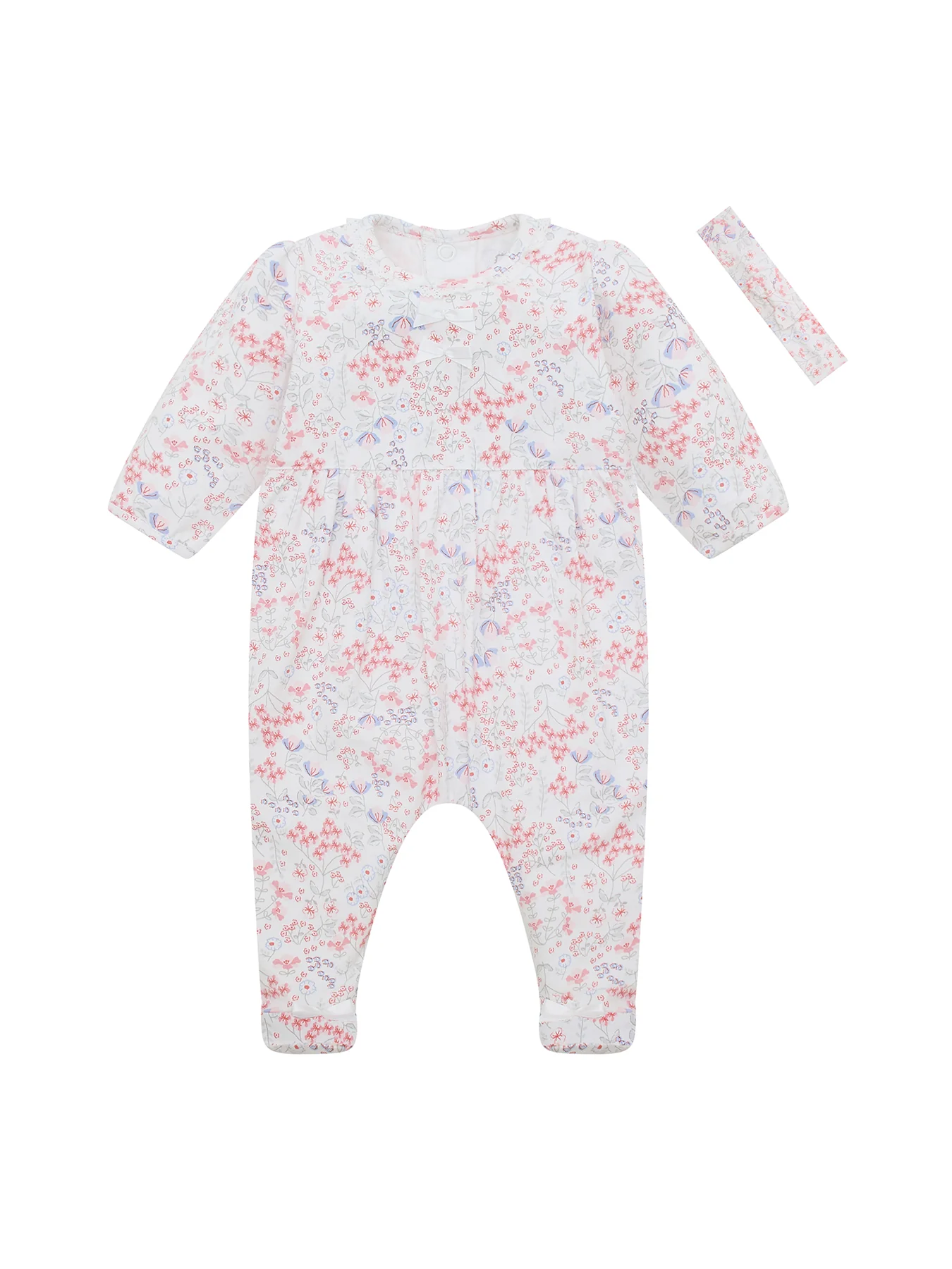 Baby Lacey Printed All-In-One Pink - Image 2