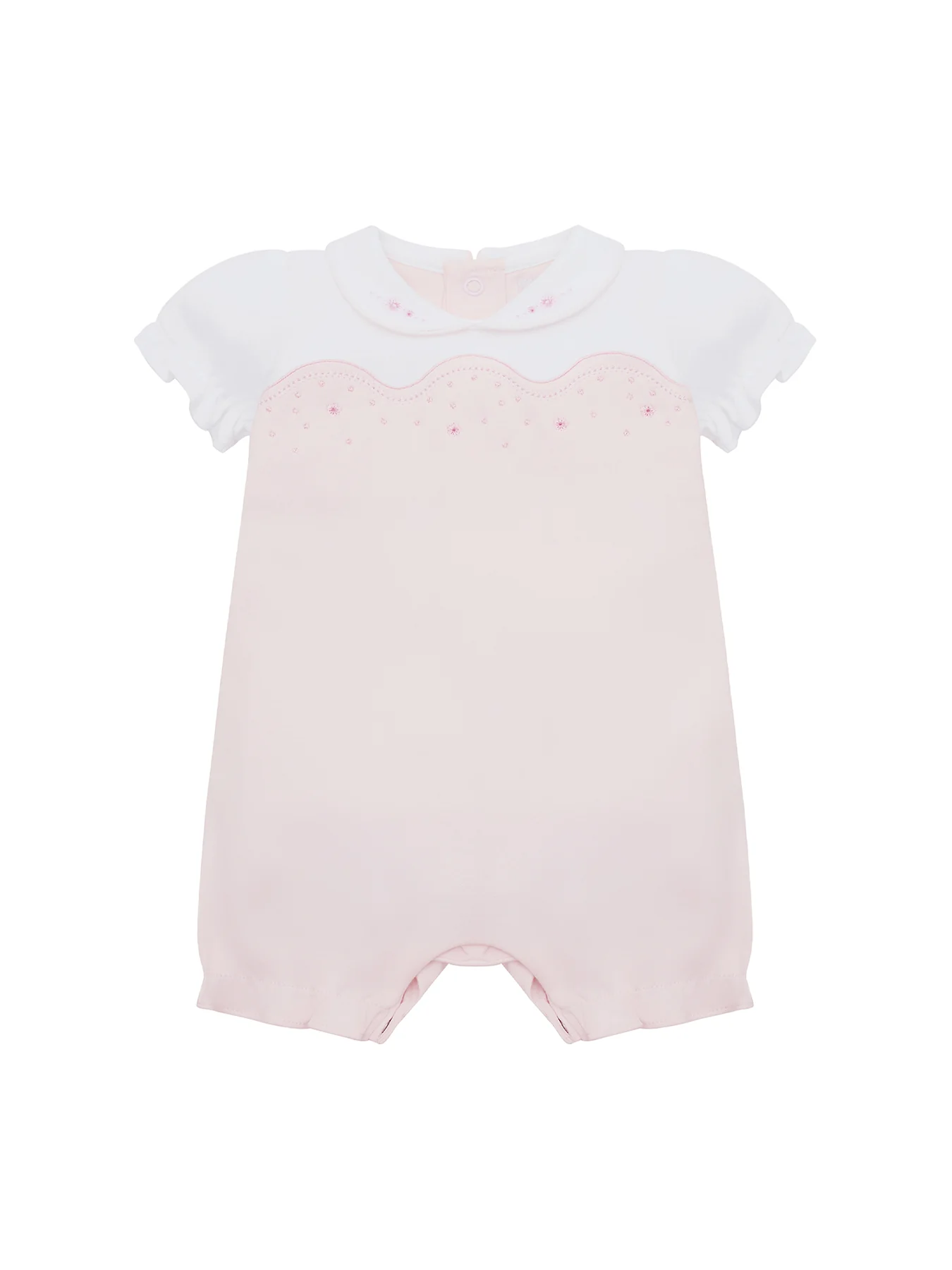 Baby Lavinia Interlock Romper Pink