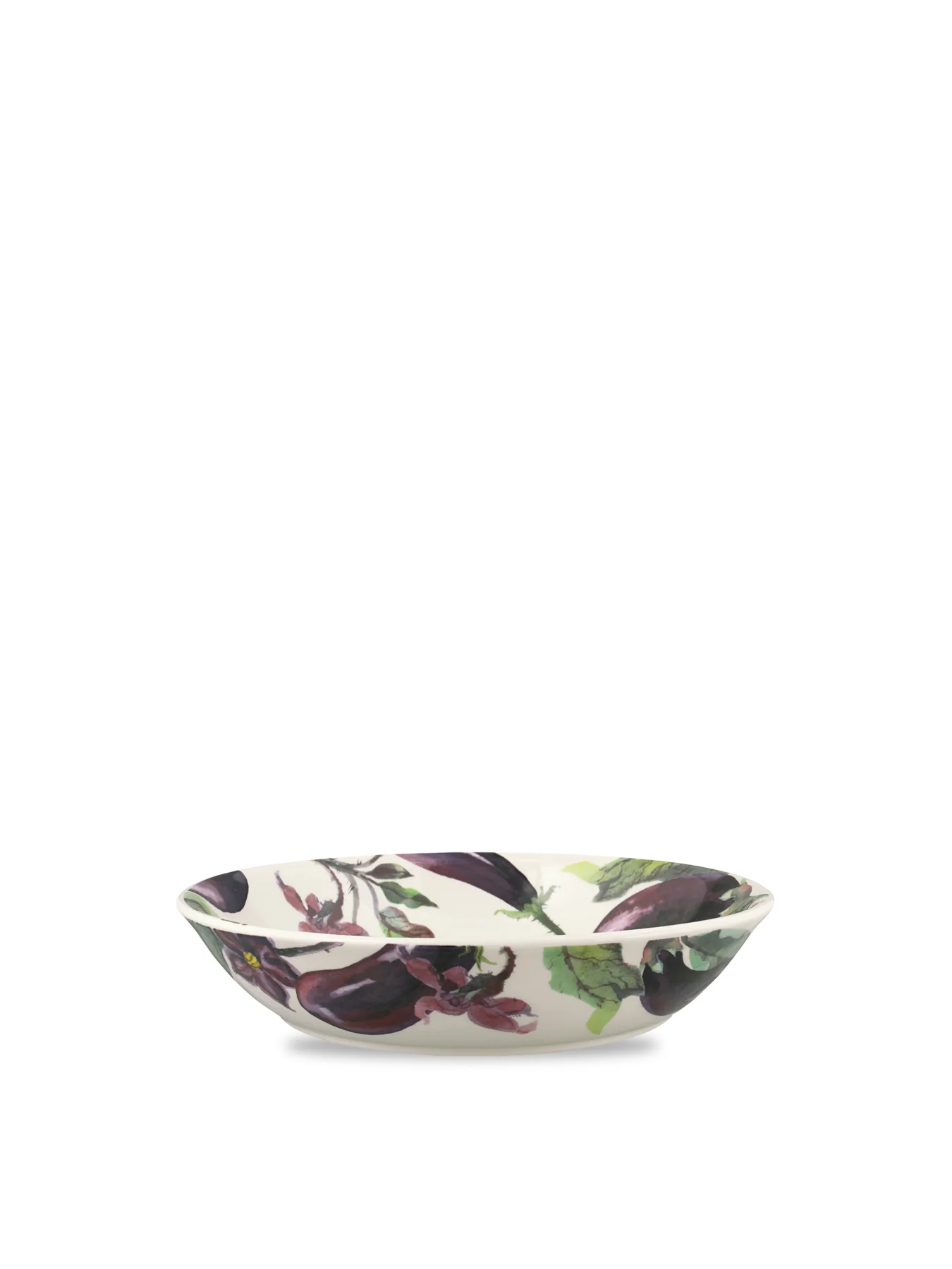 Aubergine and Flowers Medium Pasta Bowl