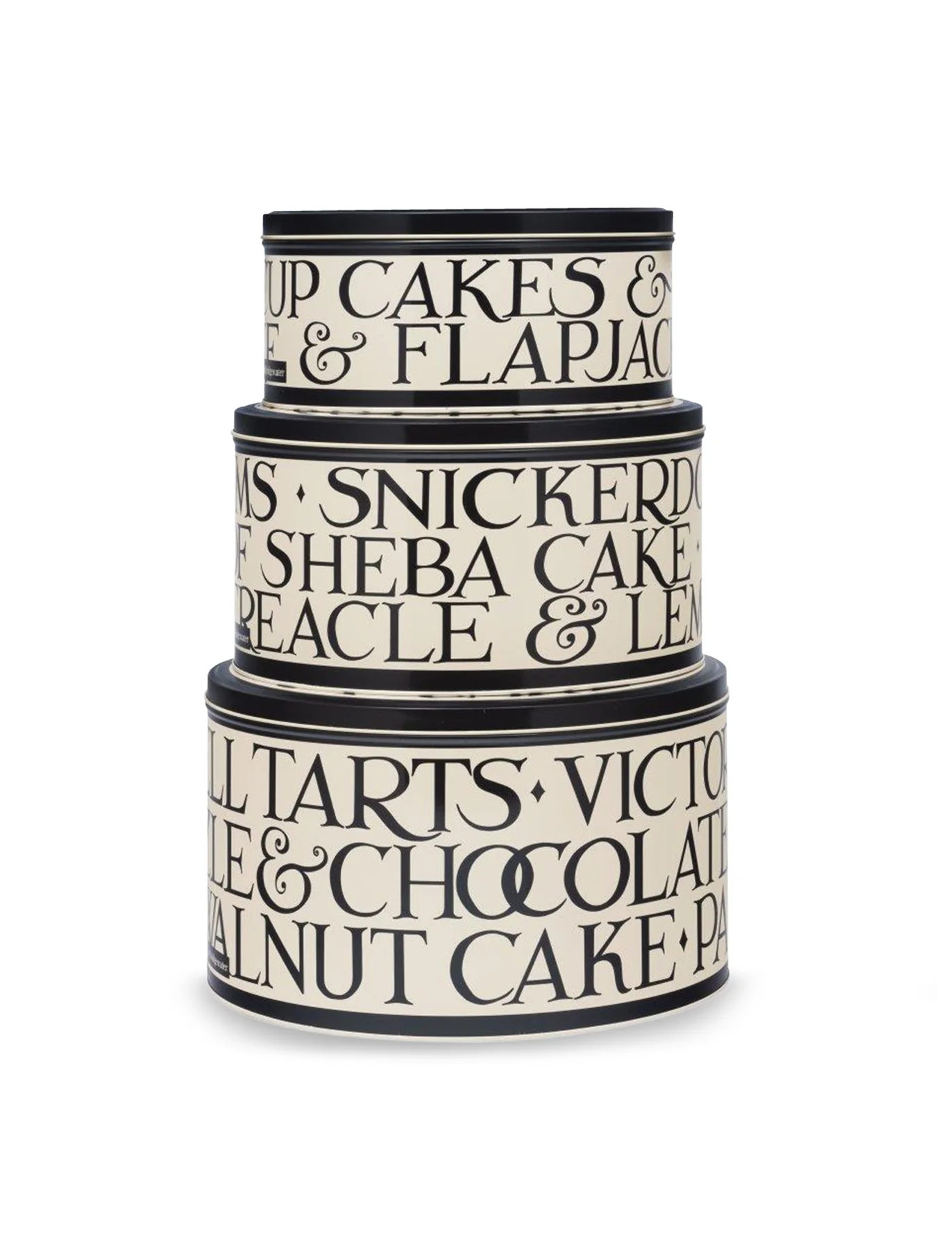 Black Toast Set of 3 Cake Tins