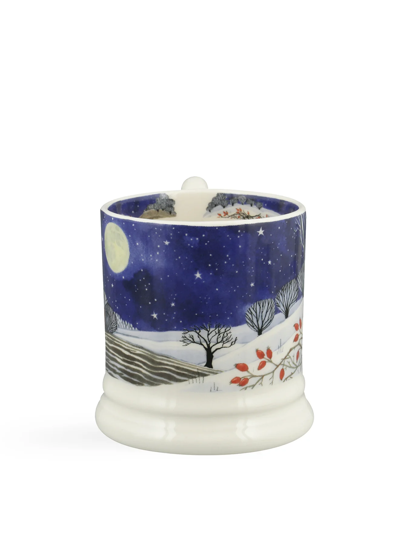 Midnight Deer Stoneware Mug with Seasonal Illustration - Image 3