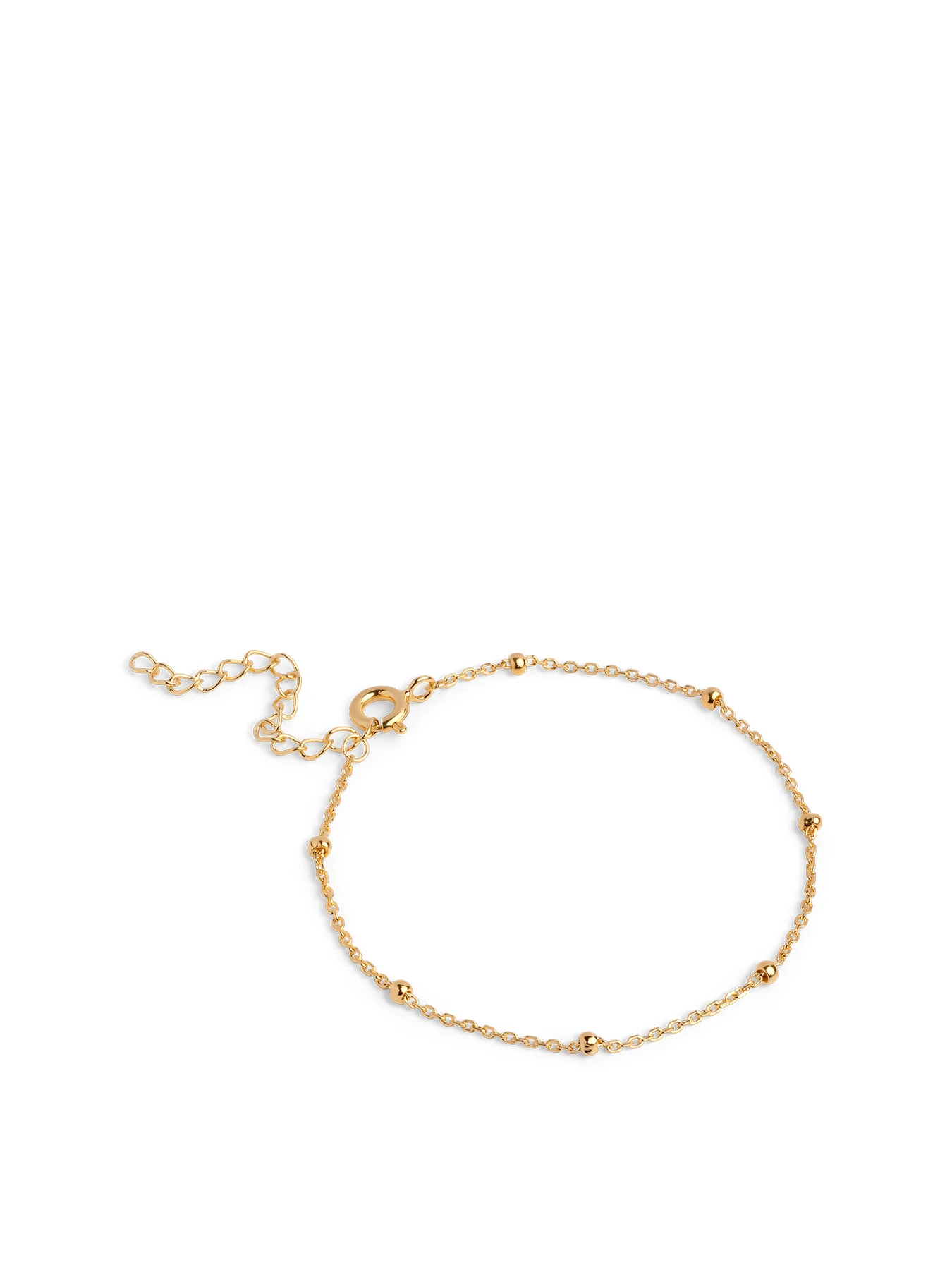 Beaded Chain Bracelet Gold