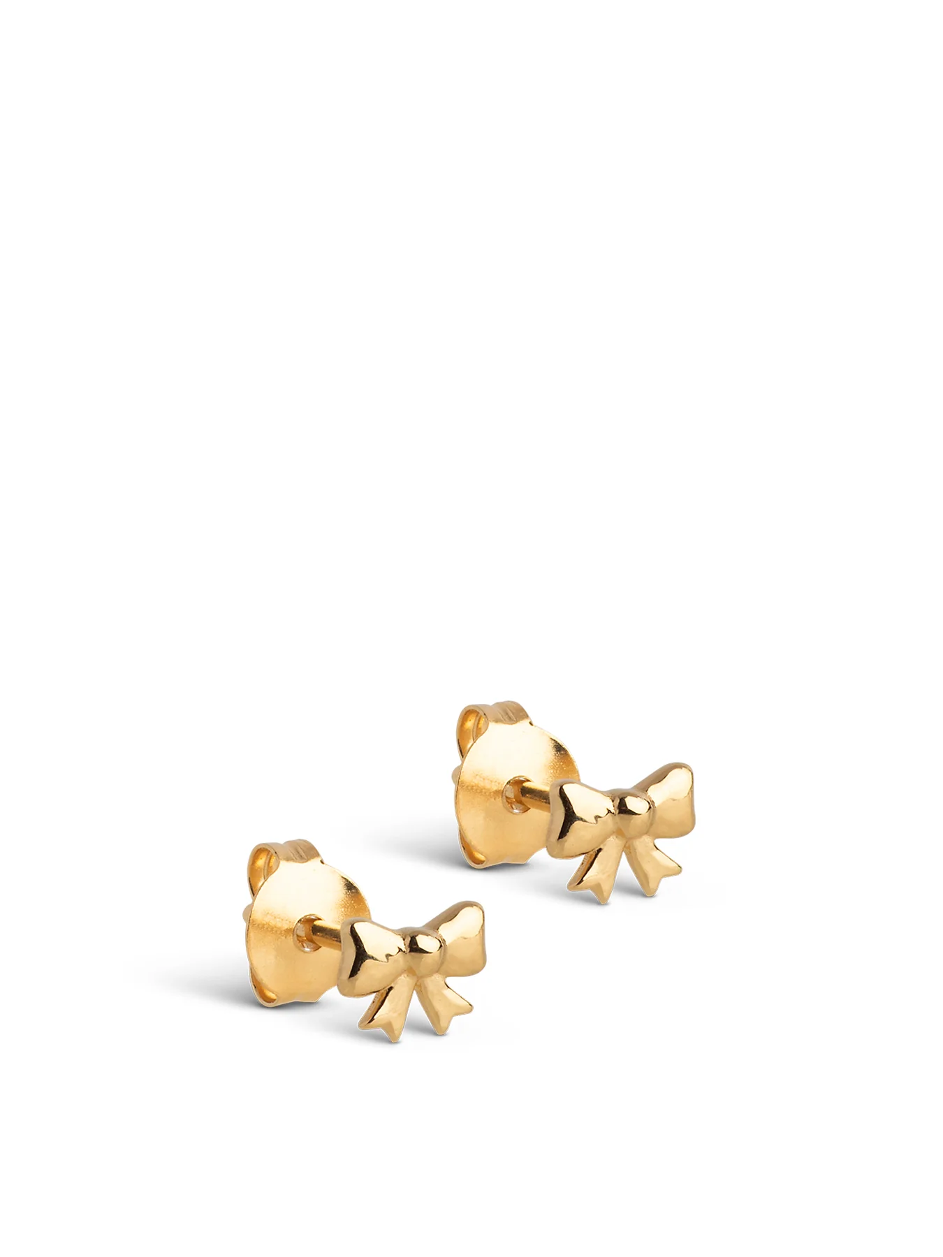 Baby Bow Stud Earrings Gold