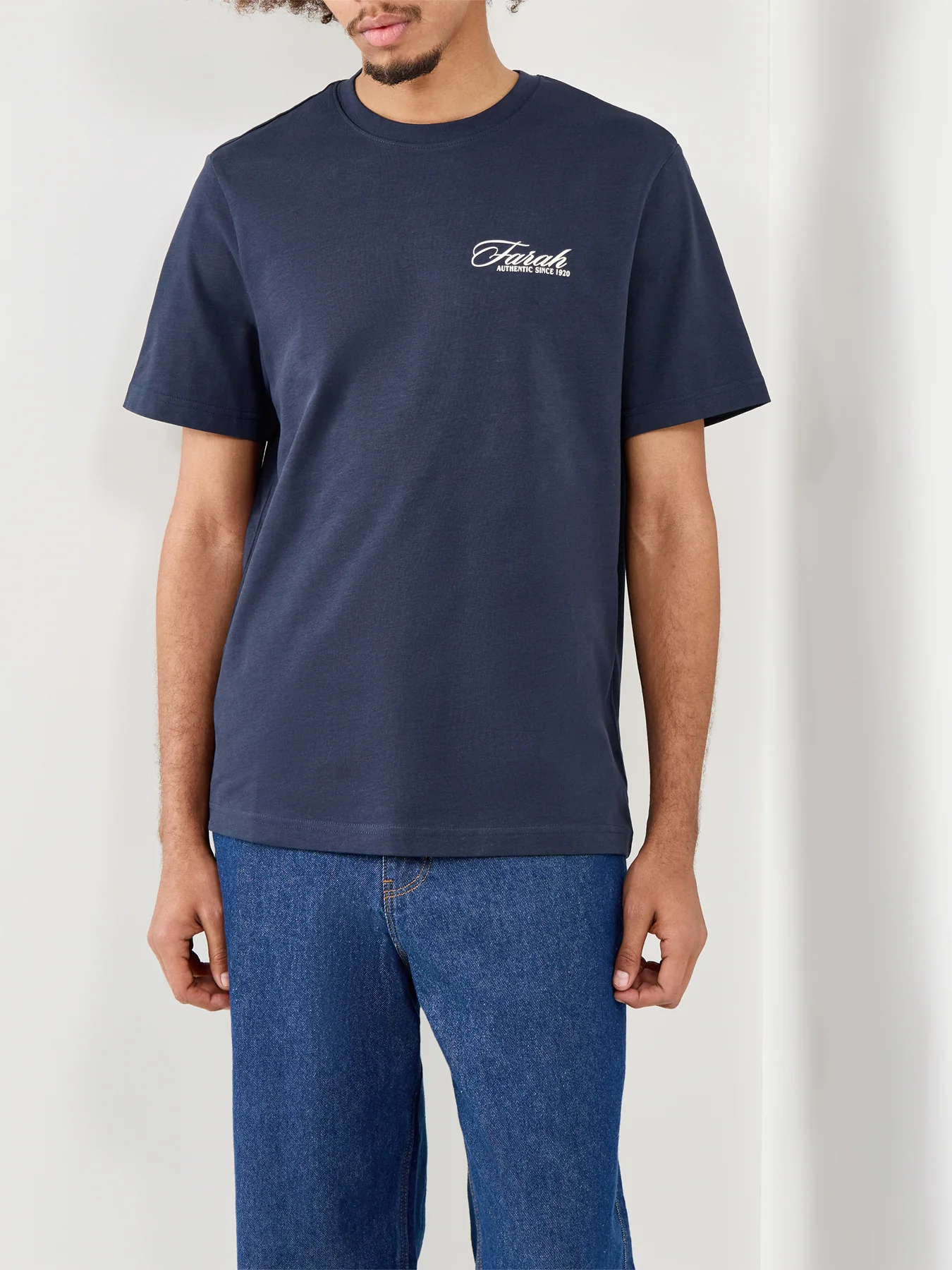 Graphic Organic Cotton T-Shirt Navy - Image 4