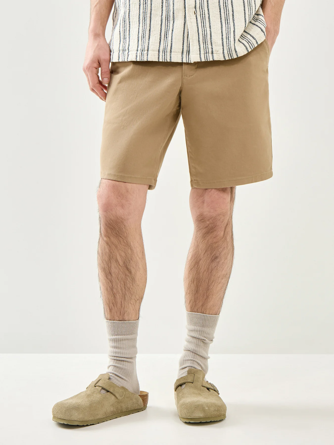 Twill Shorts Beige - Image 4